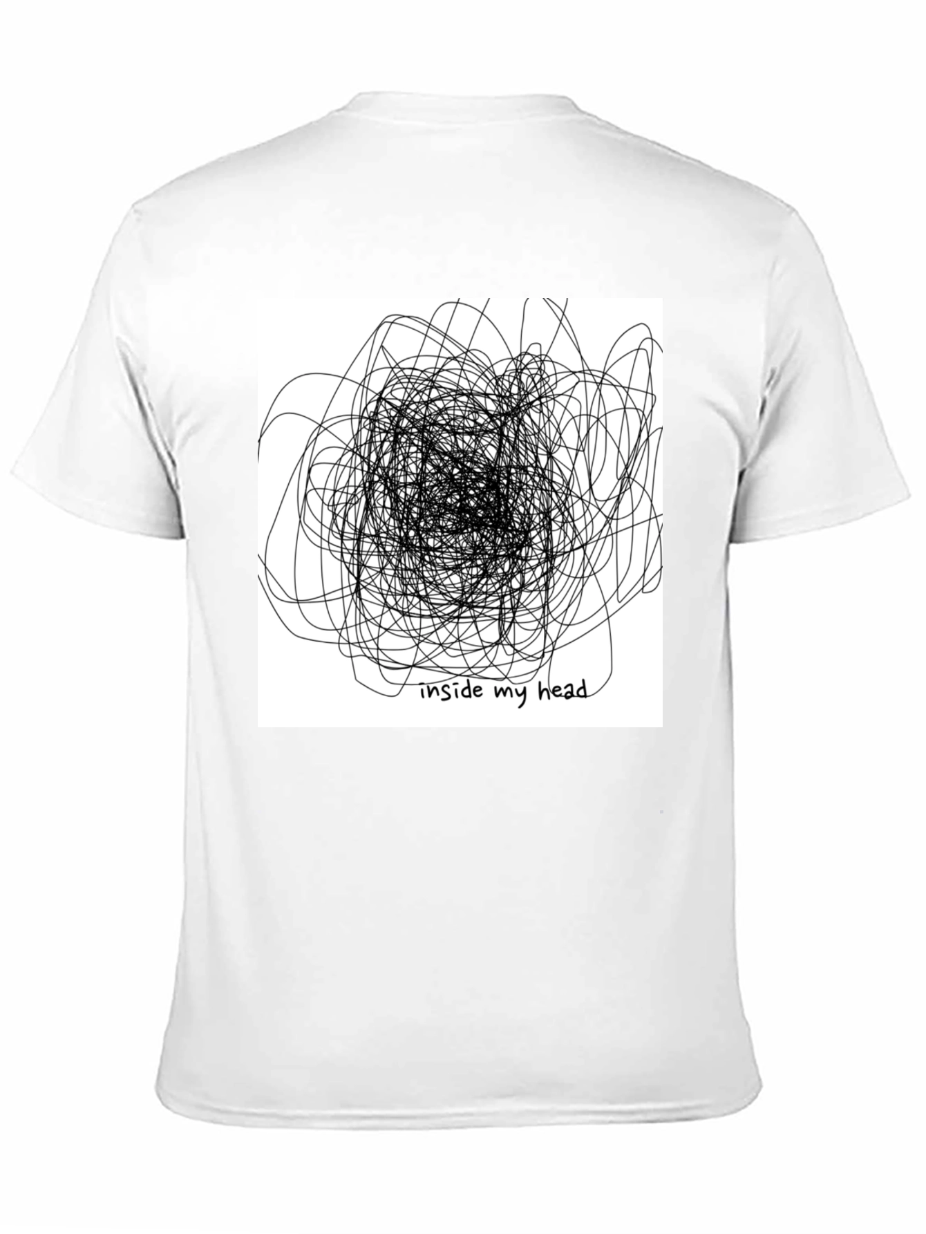 Inside My Head Graphic Tee - Black Cotton T-Shirt