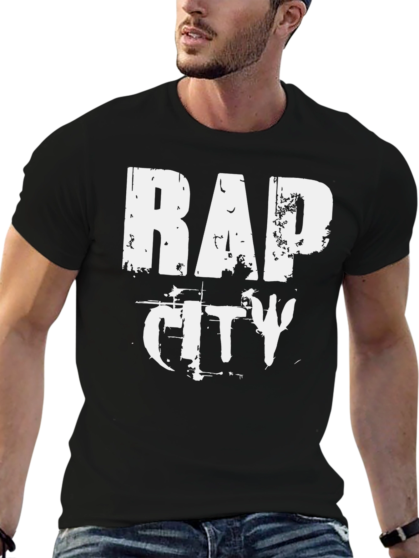 Rap City Black Graphic T-Shirt