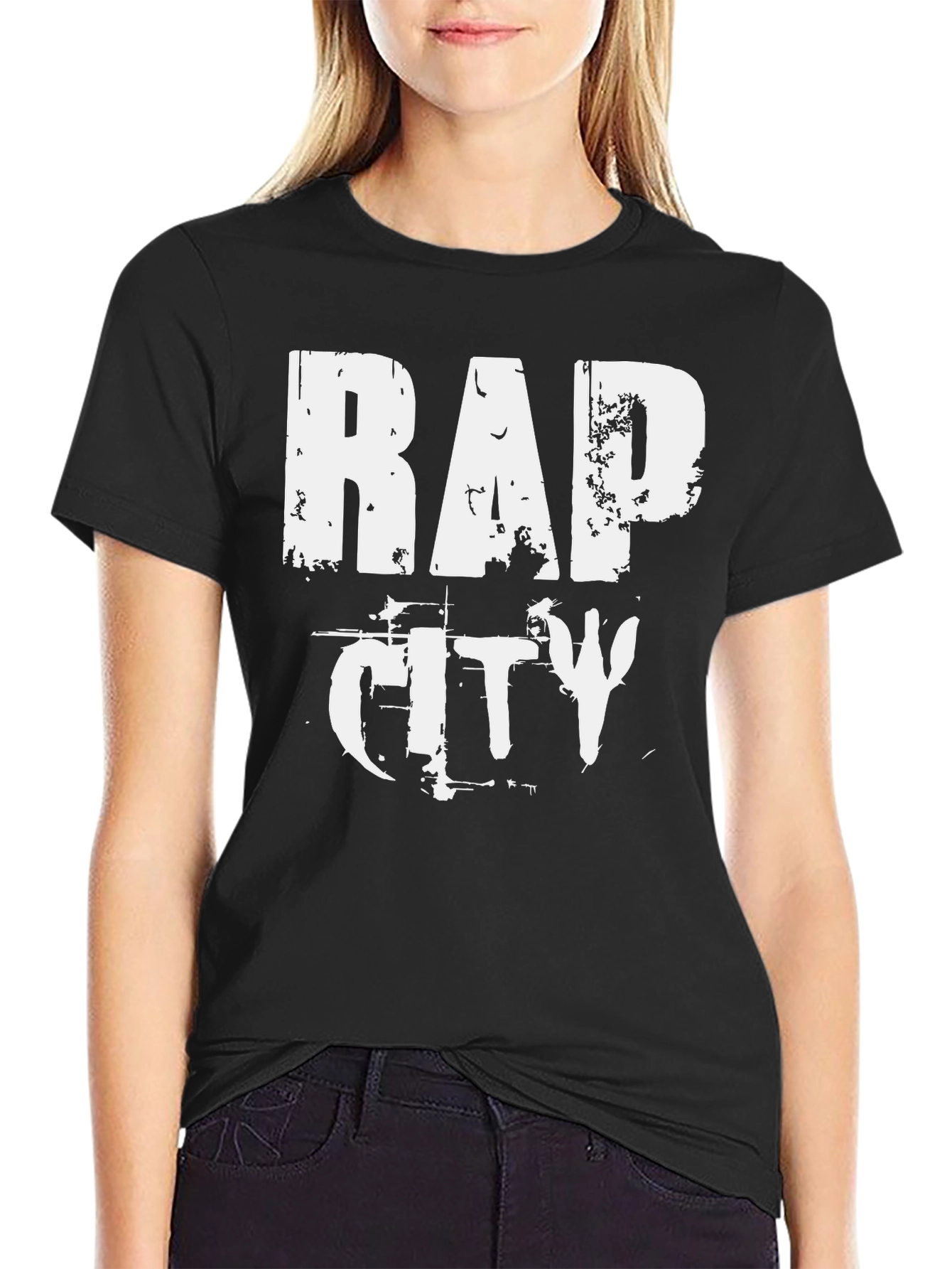 Rap City Black Graphic T-Shirt