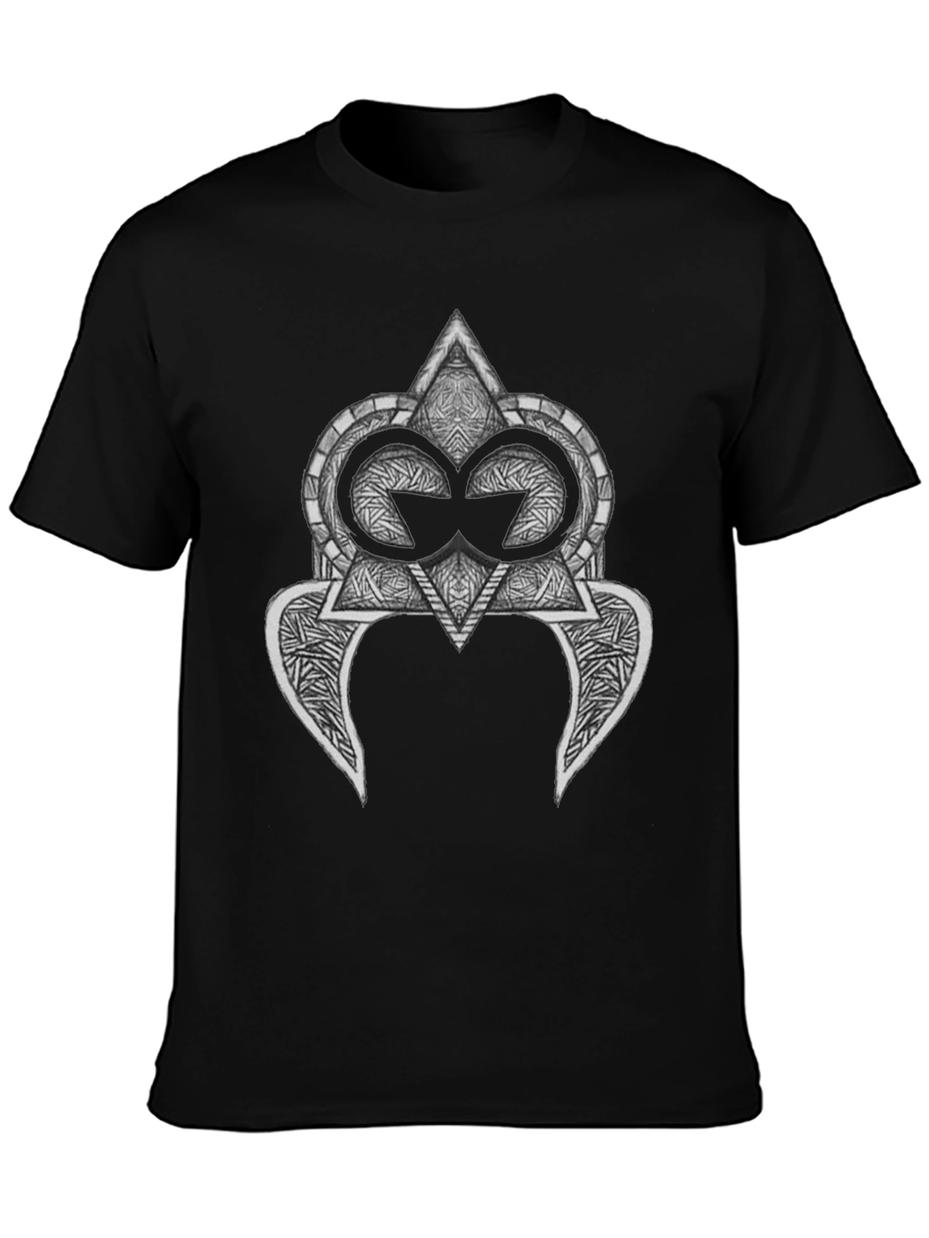 Abstract Graphic Tee - Stylish Mens Black T-Shirt