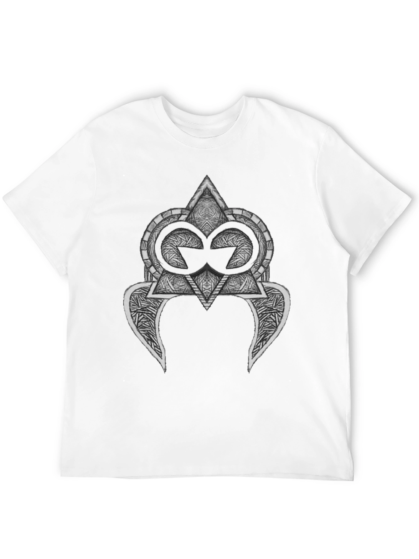 Abstract Graphic Tee - Stylish Mens Black T-Shirt