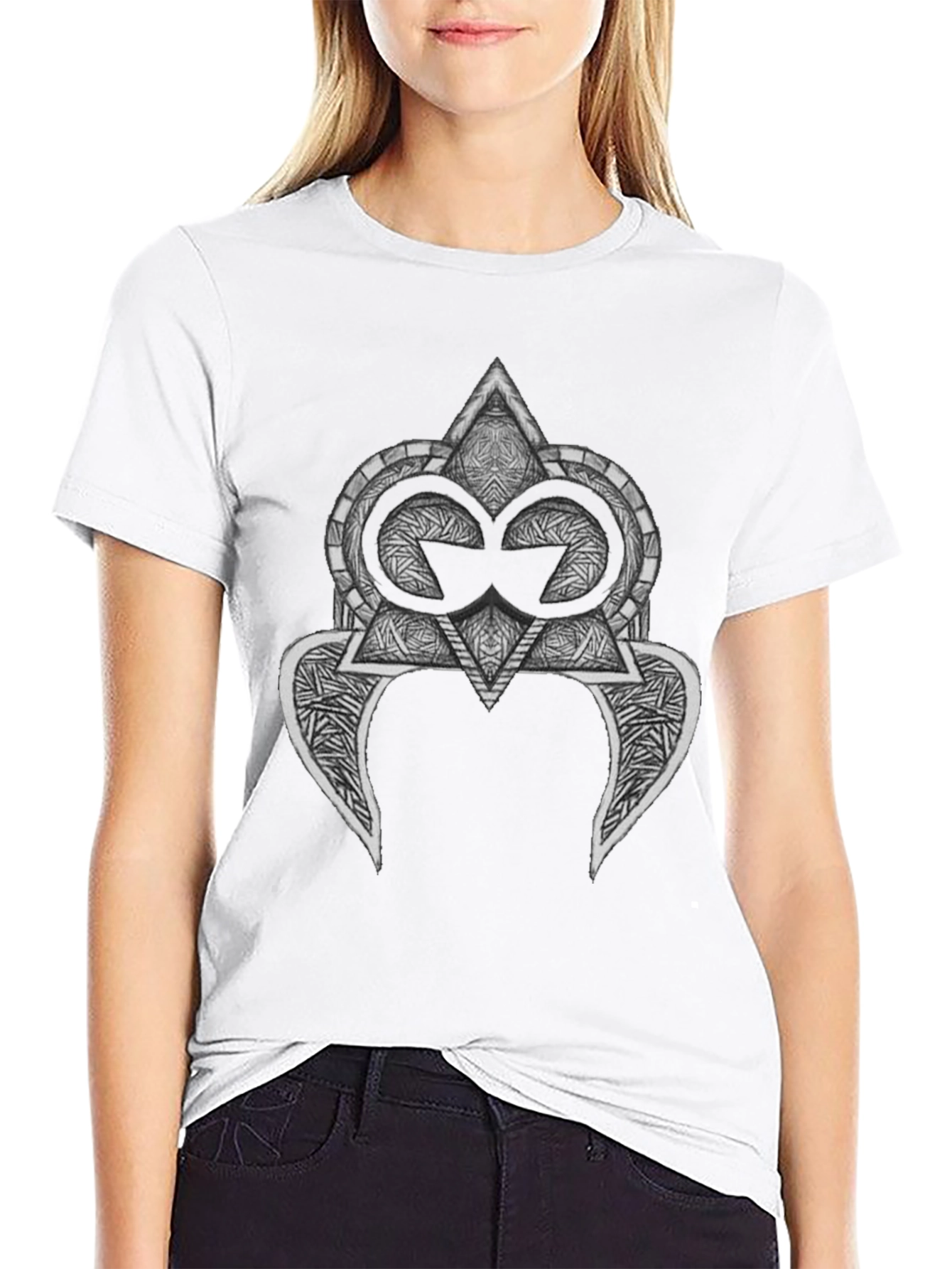 Abstract Graphic Tee - Stylish Mens Black T-Shirt