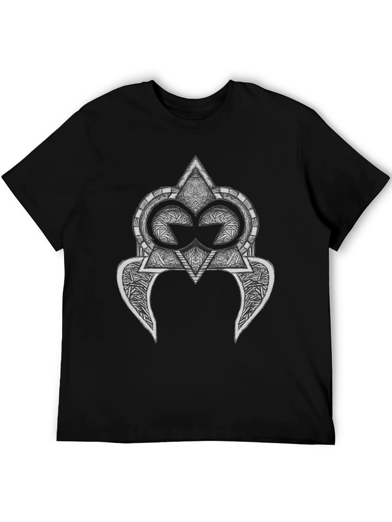 Abstract Graphic Tee - Stylish Mens Black T-Shirt