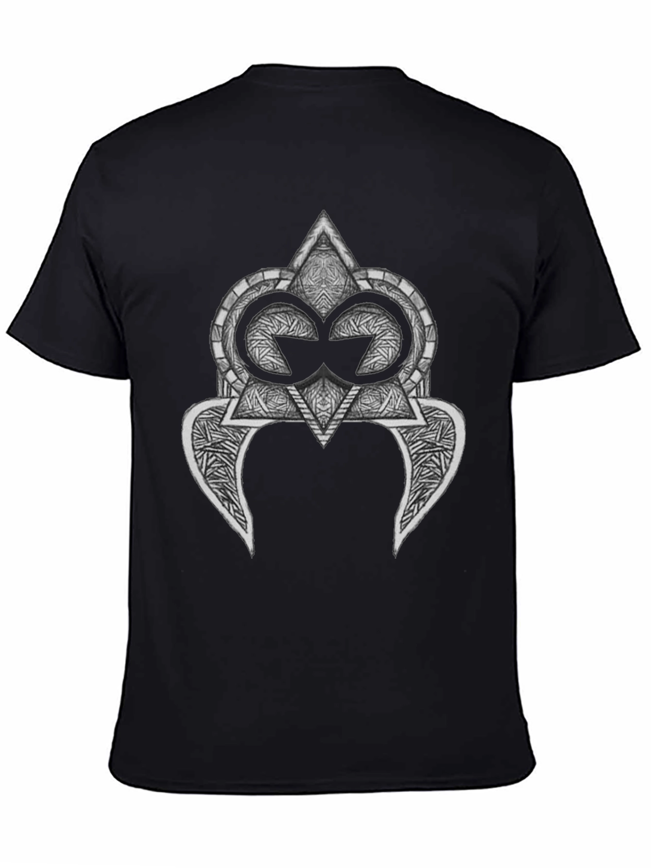 Abstract Graphic Tee - Stylish Mens Black T-Shirt