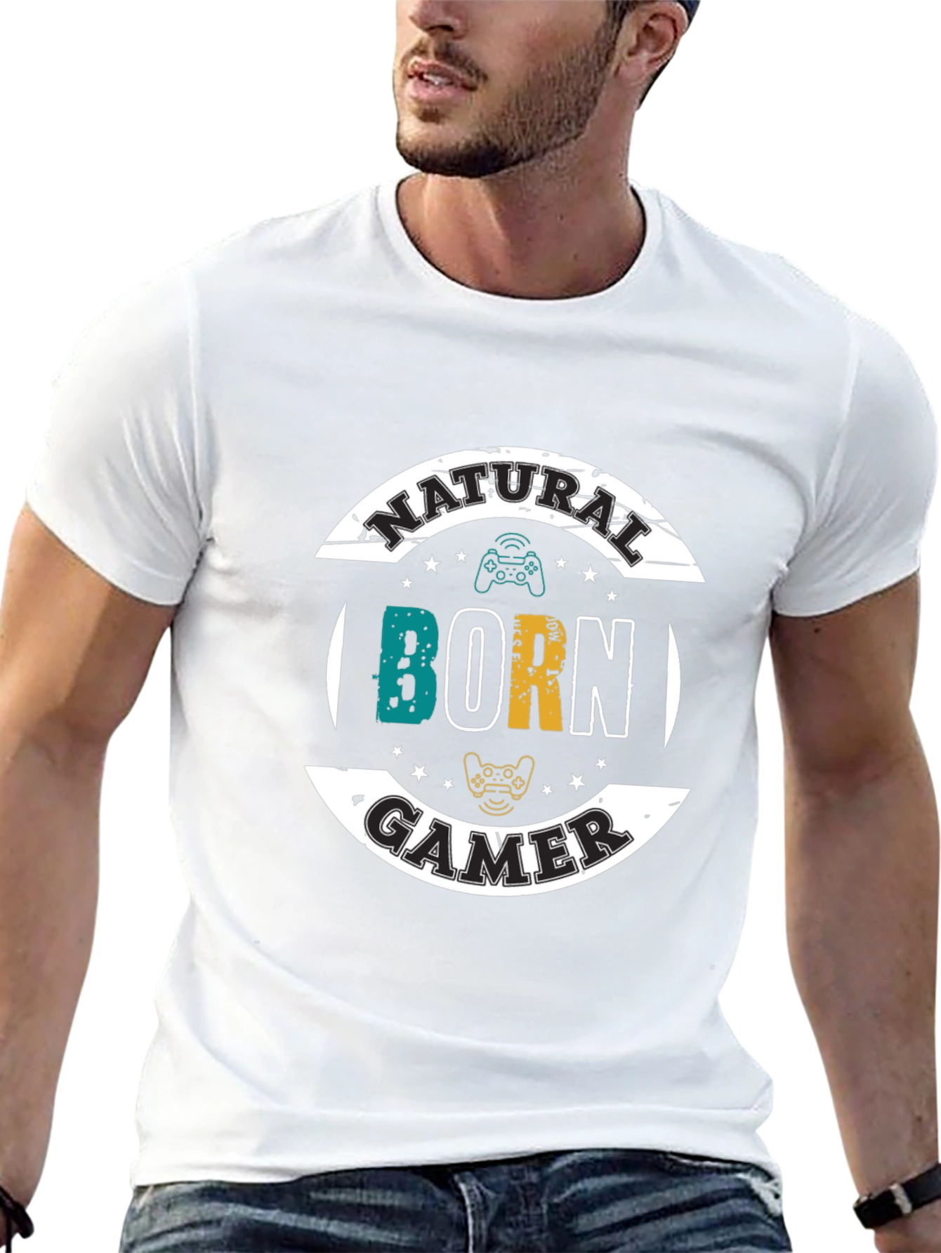 Natural Born Gamer Black T-Shirt
