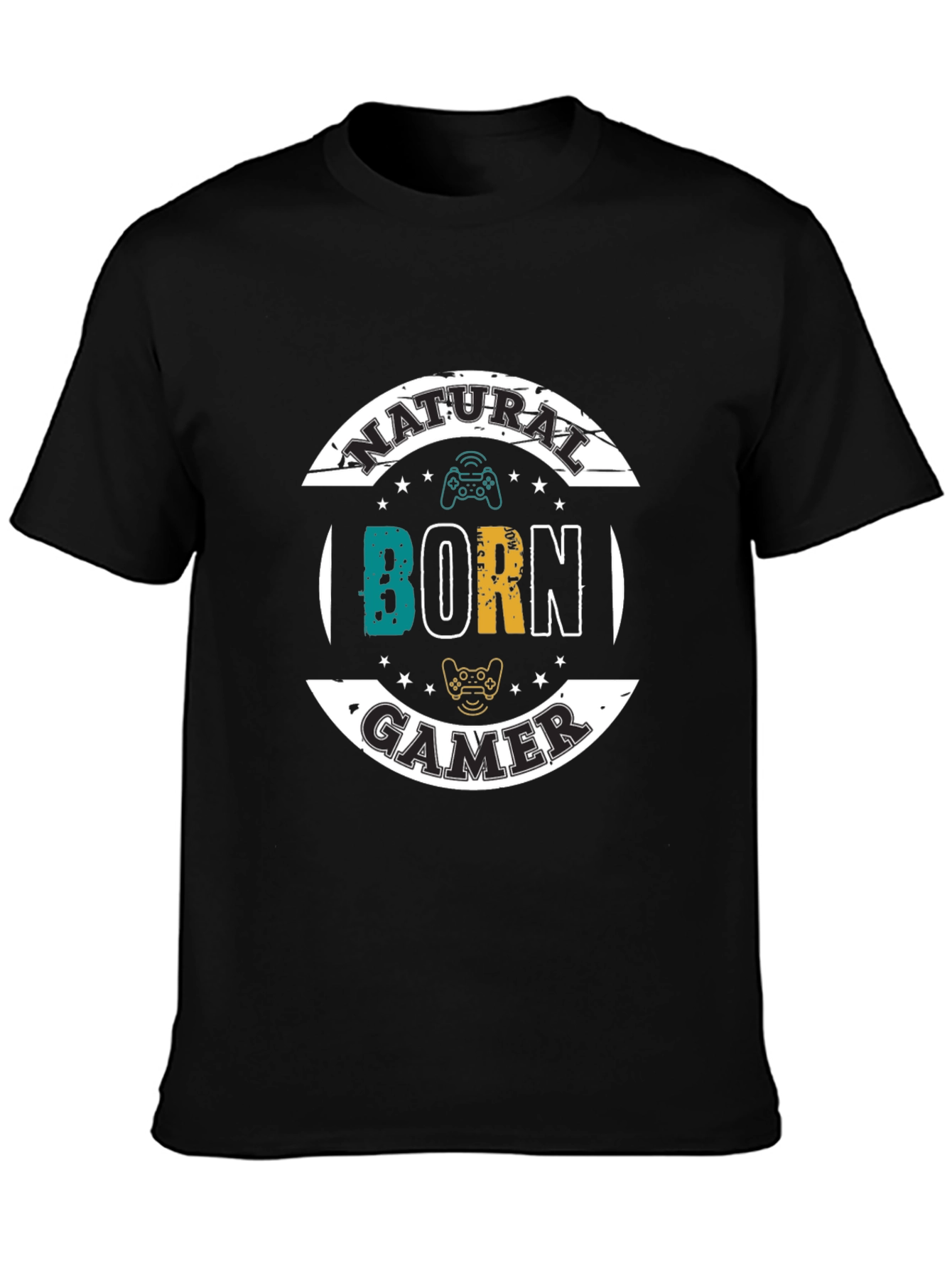 Natural Born Gamer Black T-Shirt