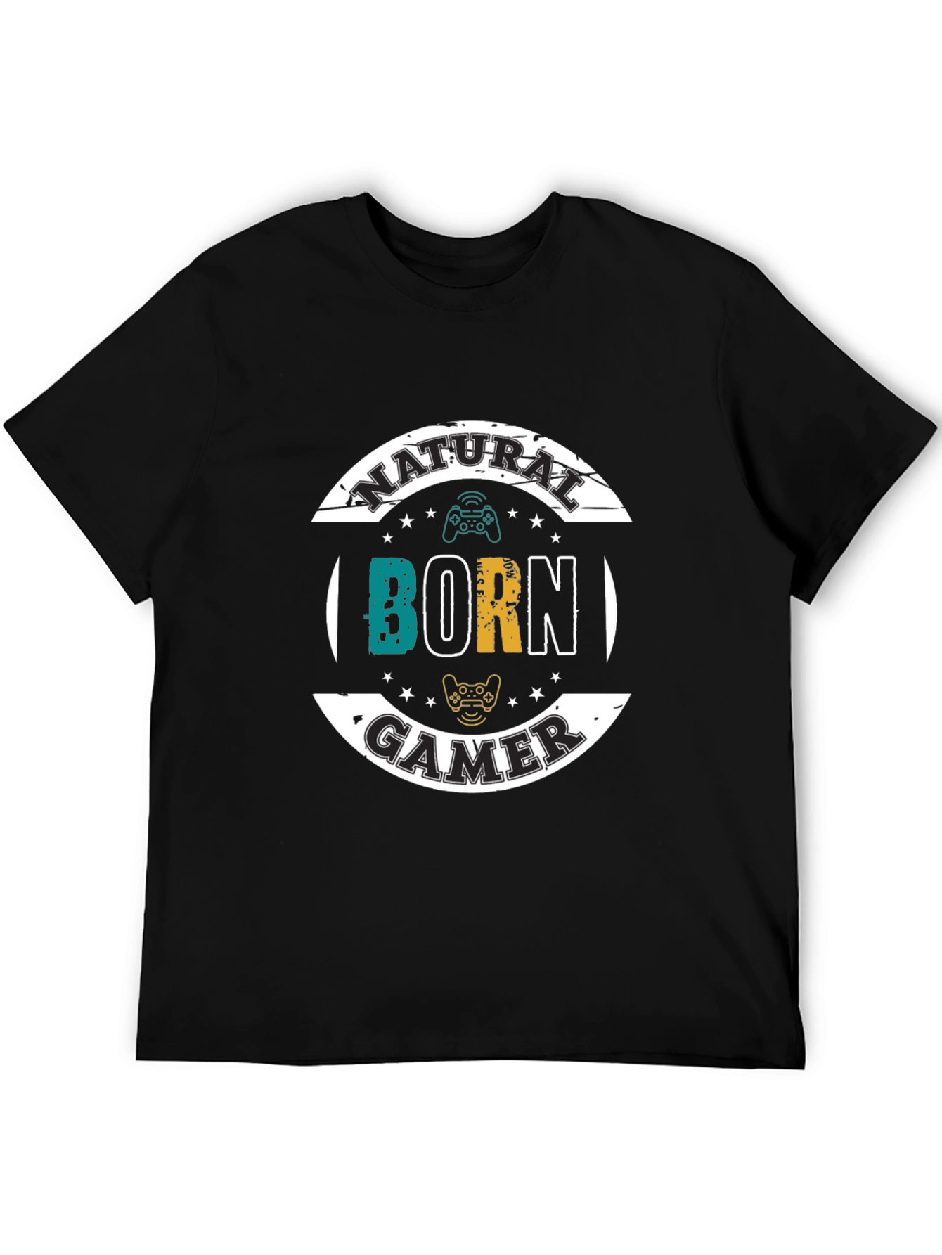 Natural Born Gamer Black T-Shirt