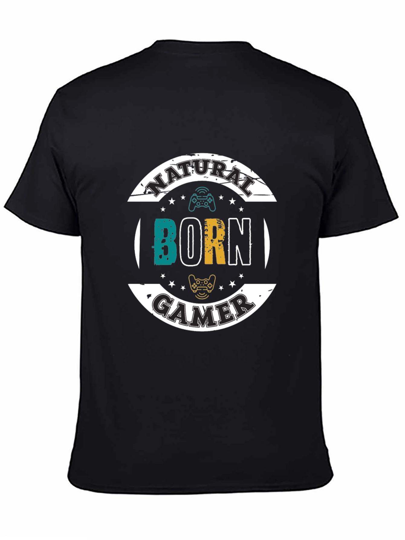 Natural Born Gamer Black T-Shirt