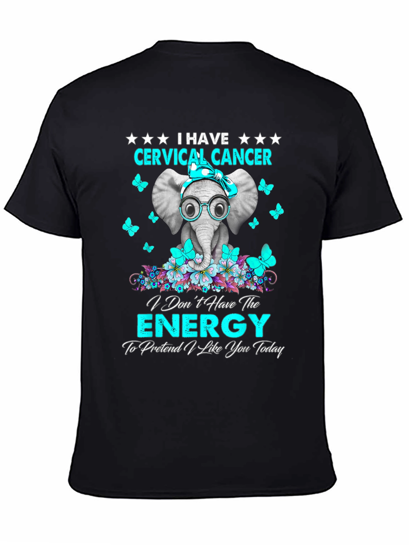 Cervical Cancer Awareness Elephant Graphic Tee