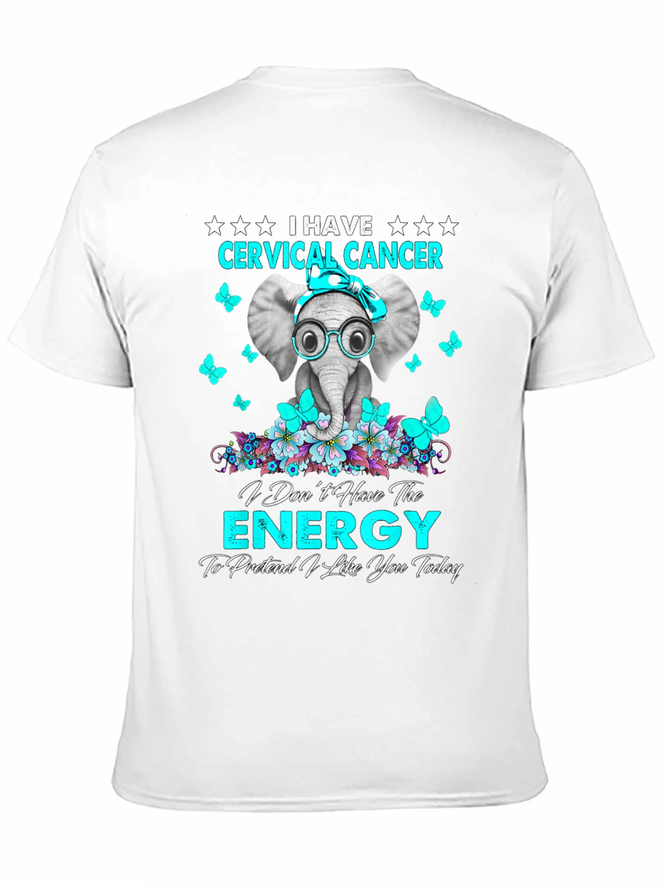 Cervical Cancer Awareness Elephant Graphic Tee