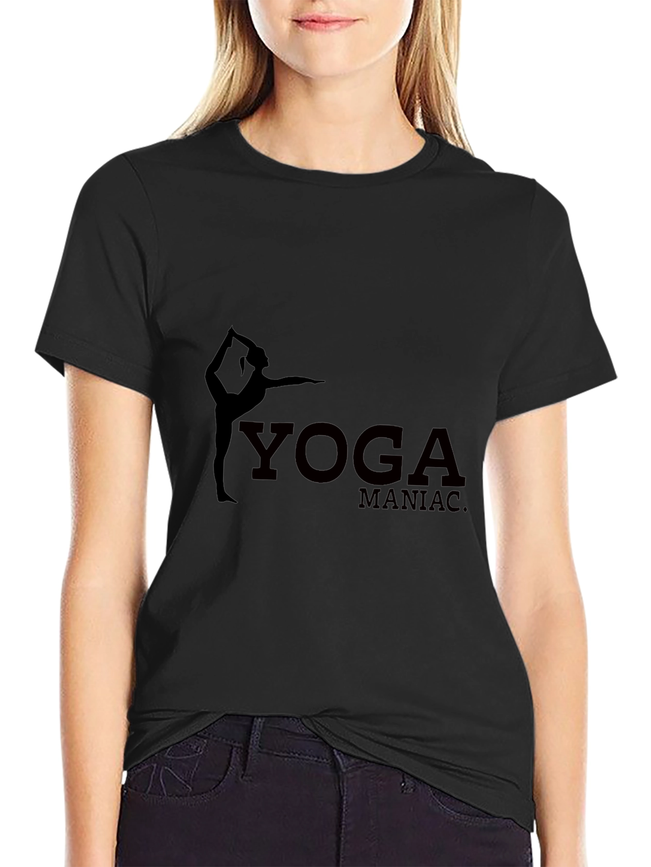 Yoga Maniac Graphic T-Shirt - Black