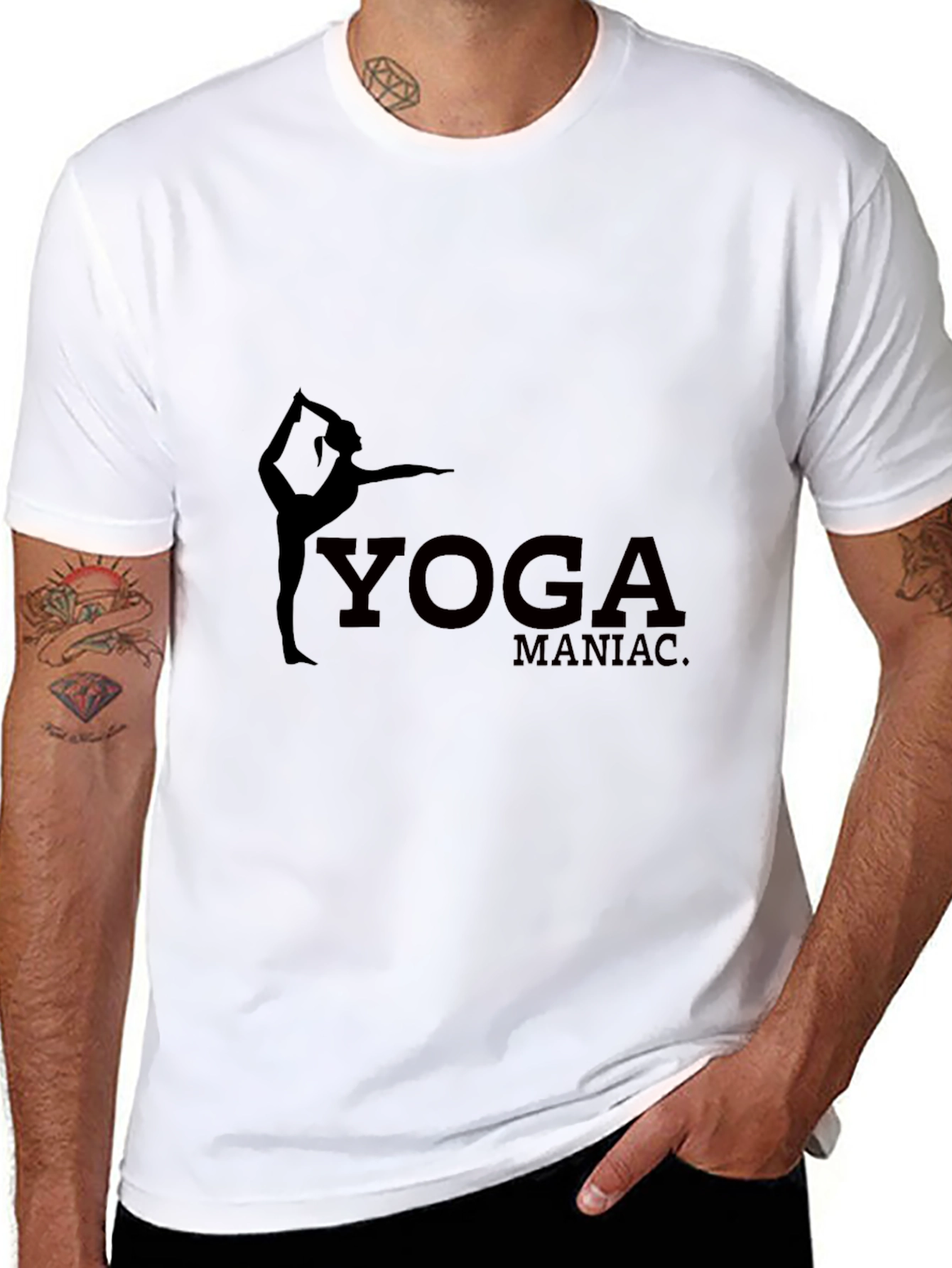 Yoga Maniac Graphic T-Shirt - Black