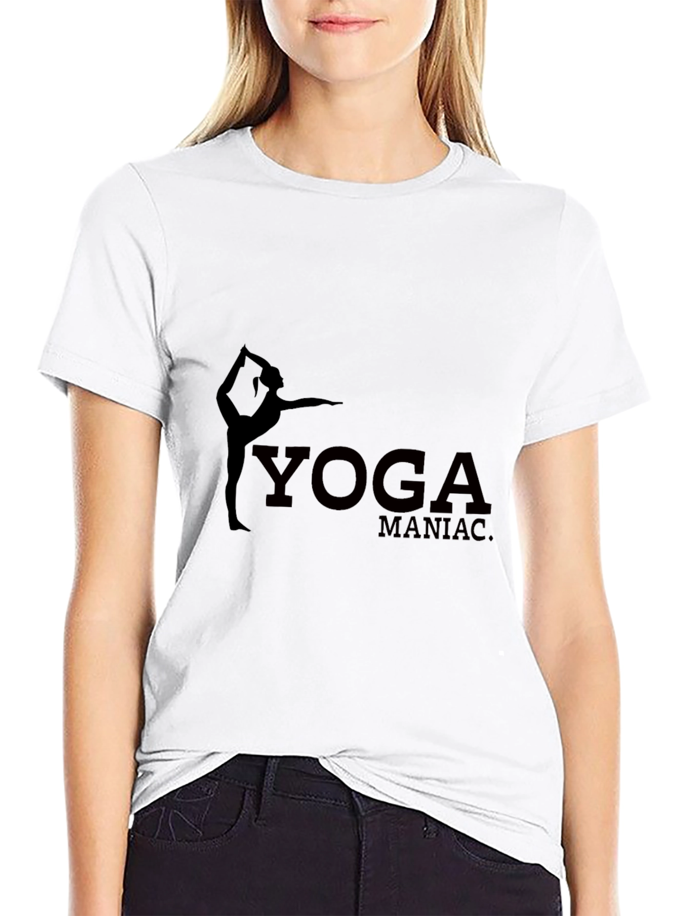 Yoga Maniac Graphic T-Shirt - Black