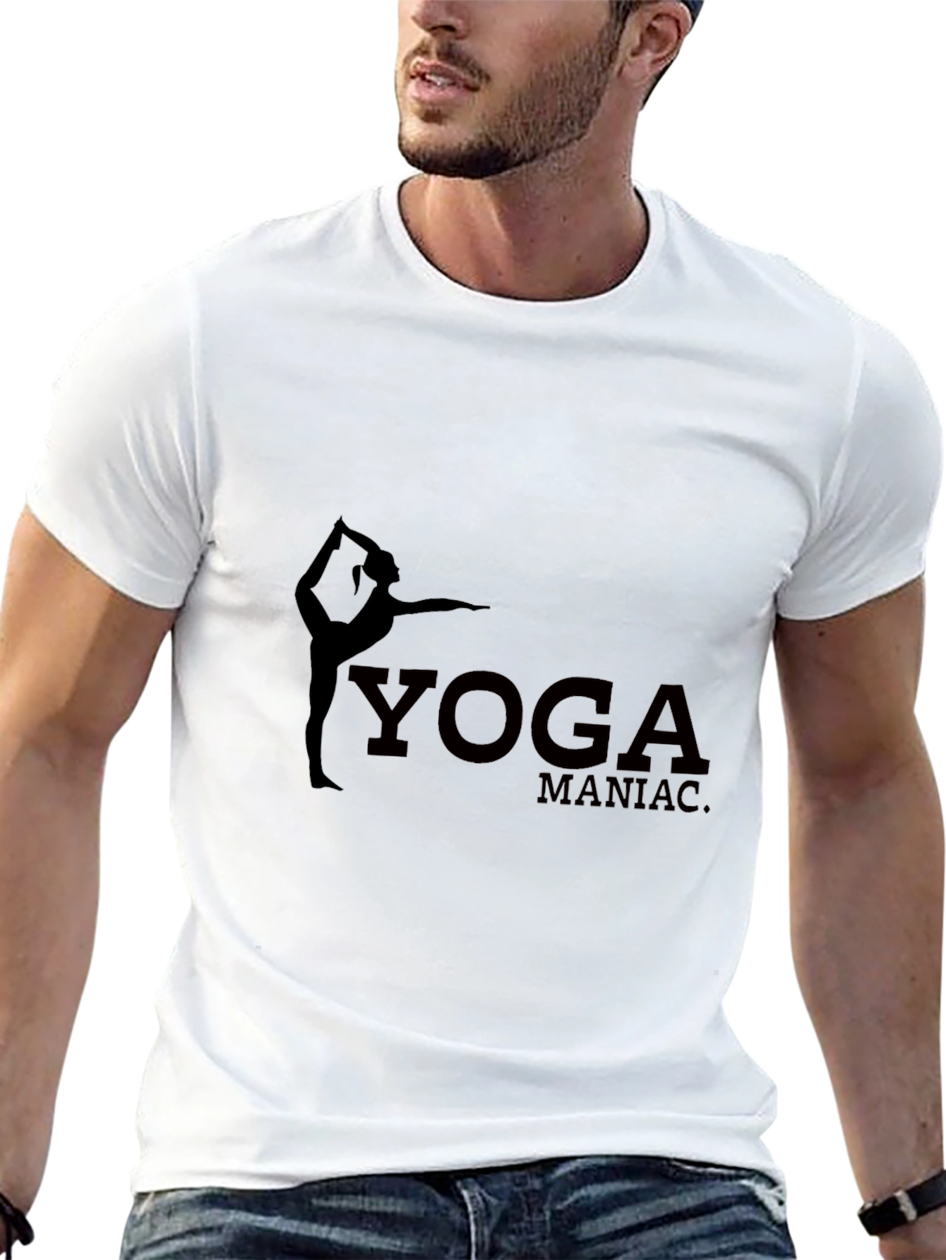 Yoga Maniac Graphic T-Shirt - Black