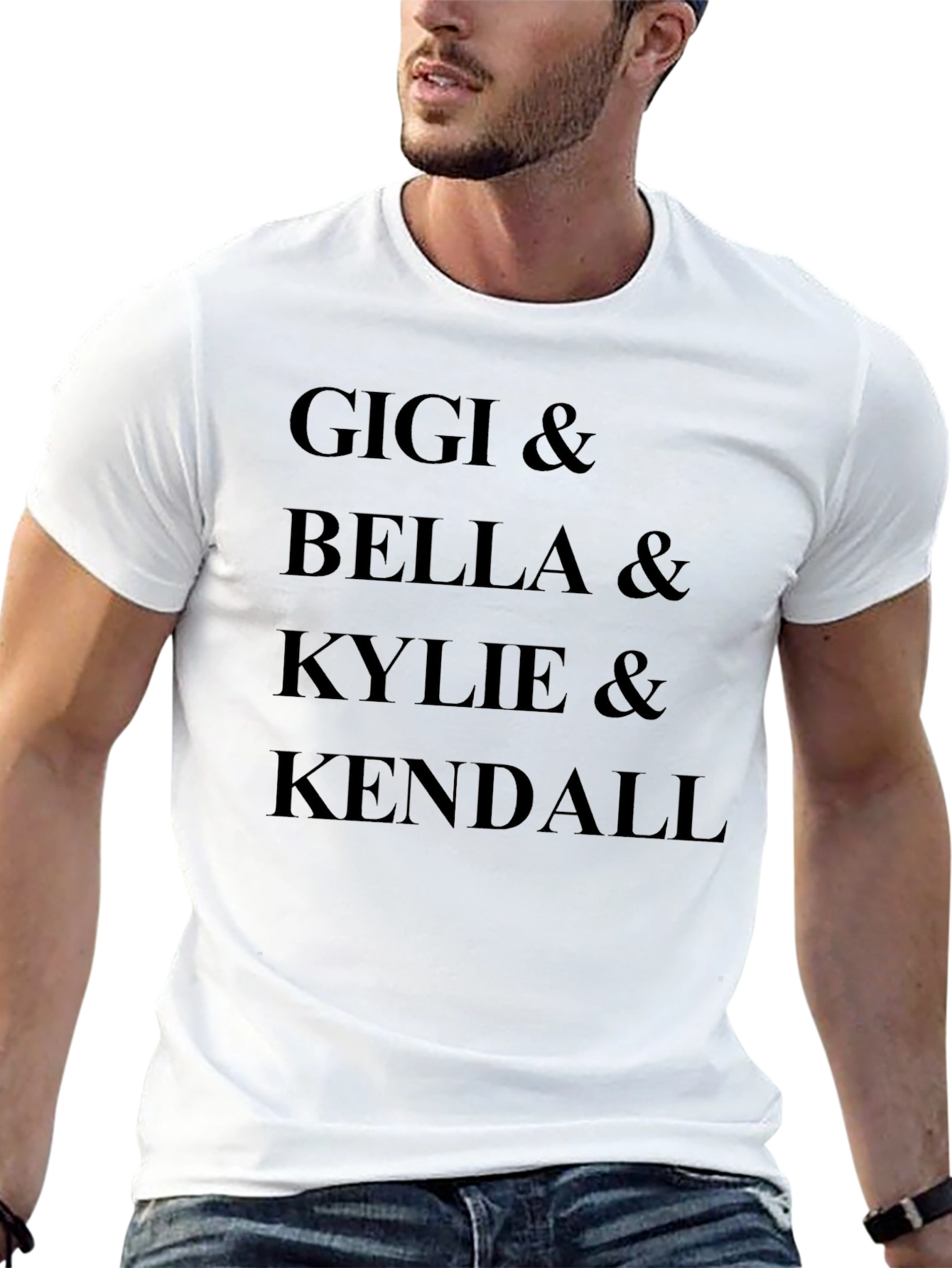 Gigi Bella Kylie Kendall Black Graphic Tee