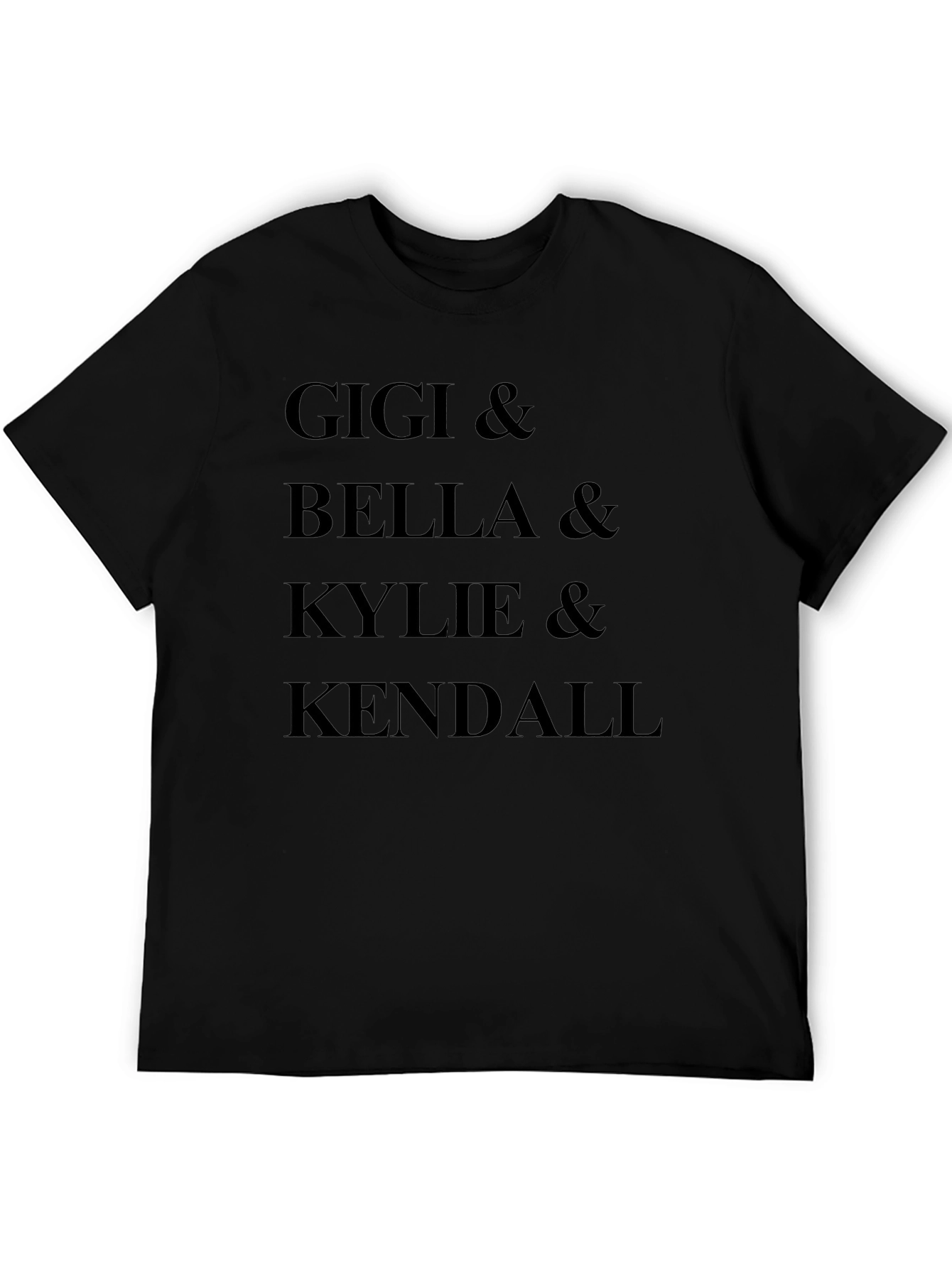 Gigi Bella Kylie Kendall Black Graphic Tee