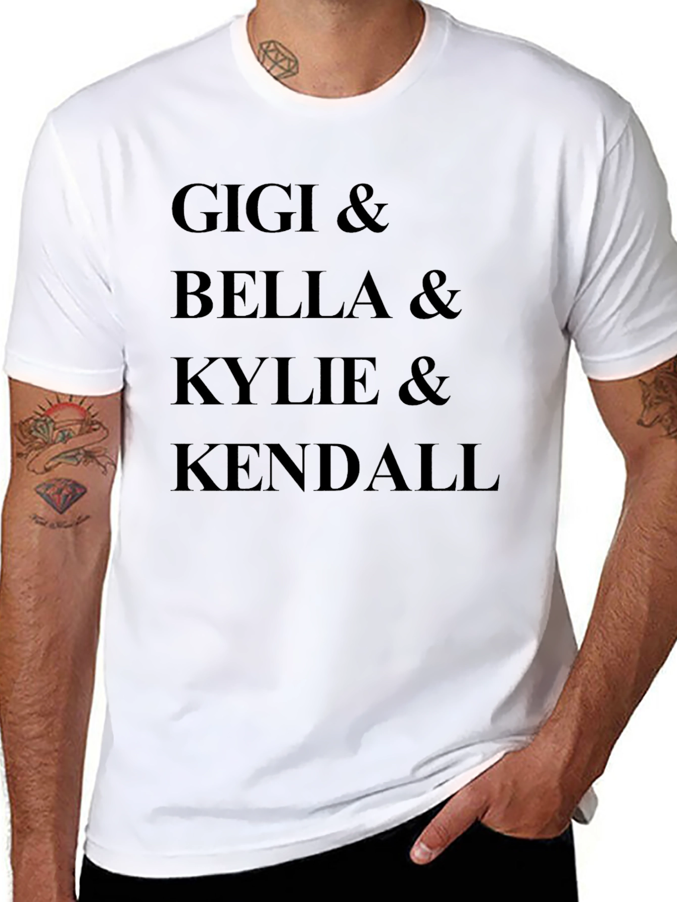 Gigi Bella Kylie Kendall Black Graphic Tee