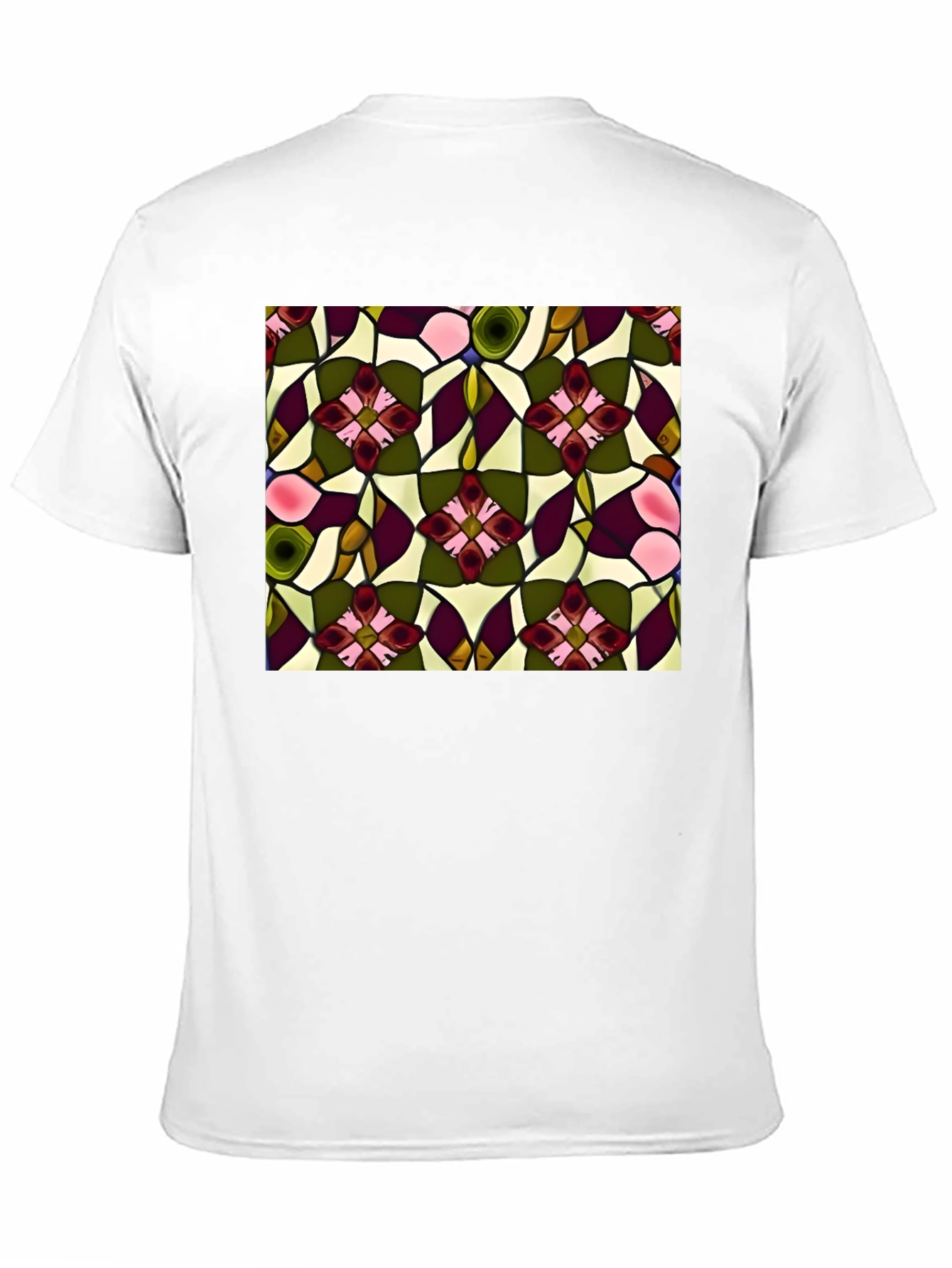 Floral Stained Glass Print T-Shirt