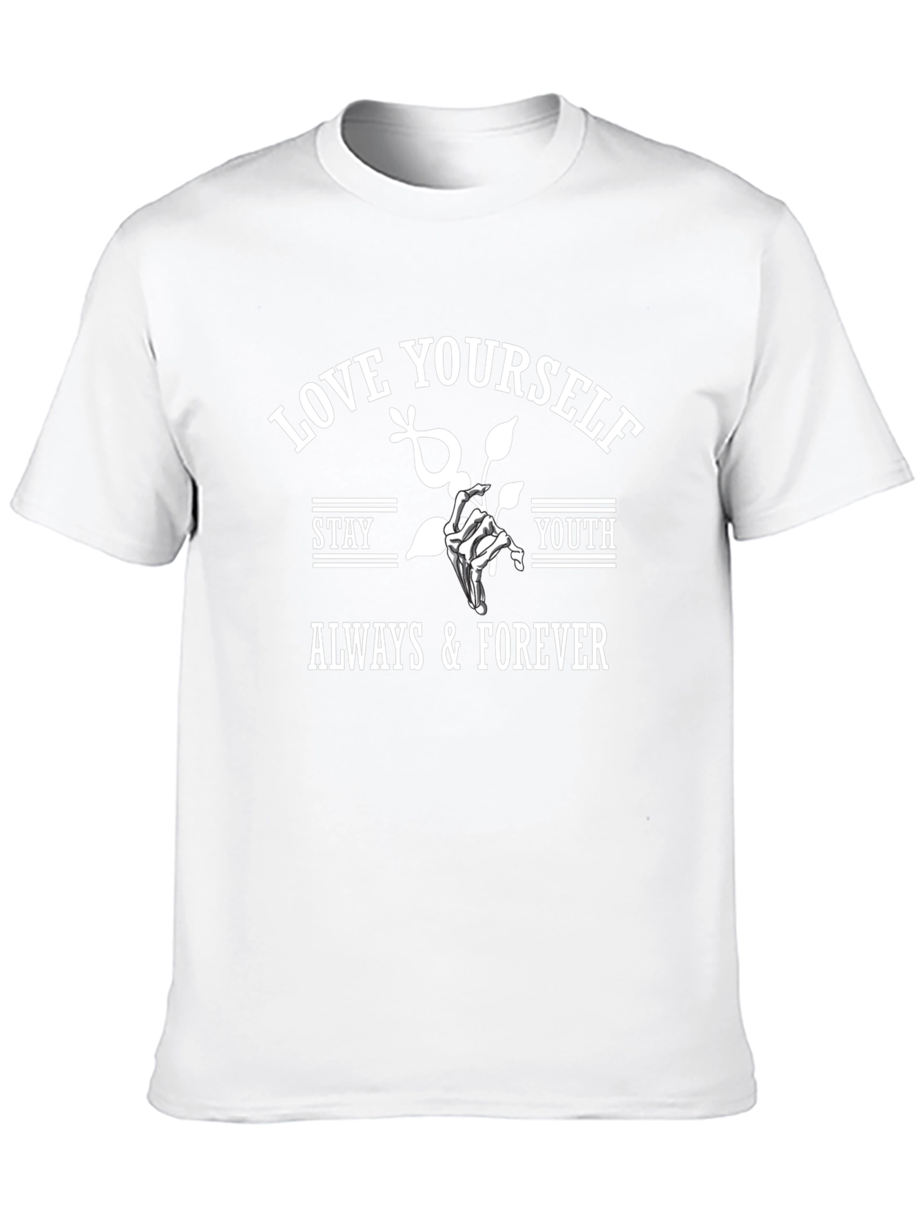 Love Yourself Graphic Print Black T-Shirt