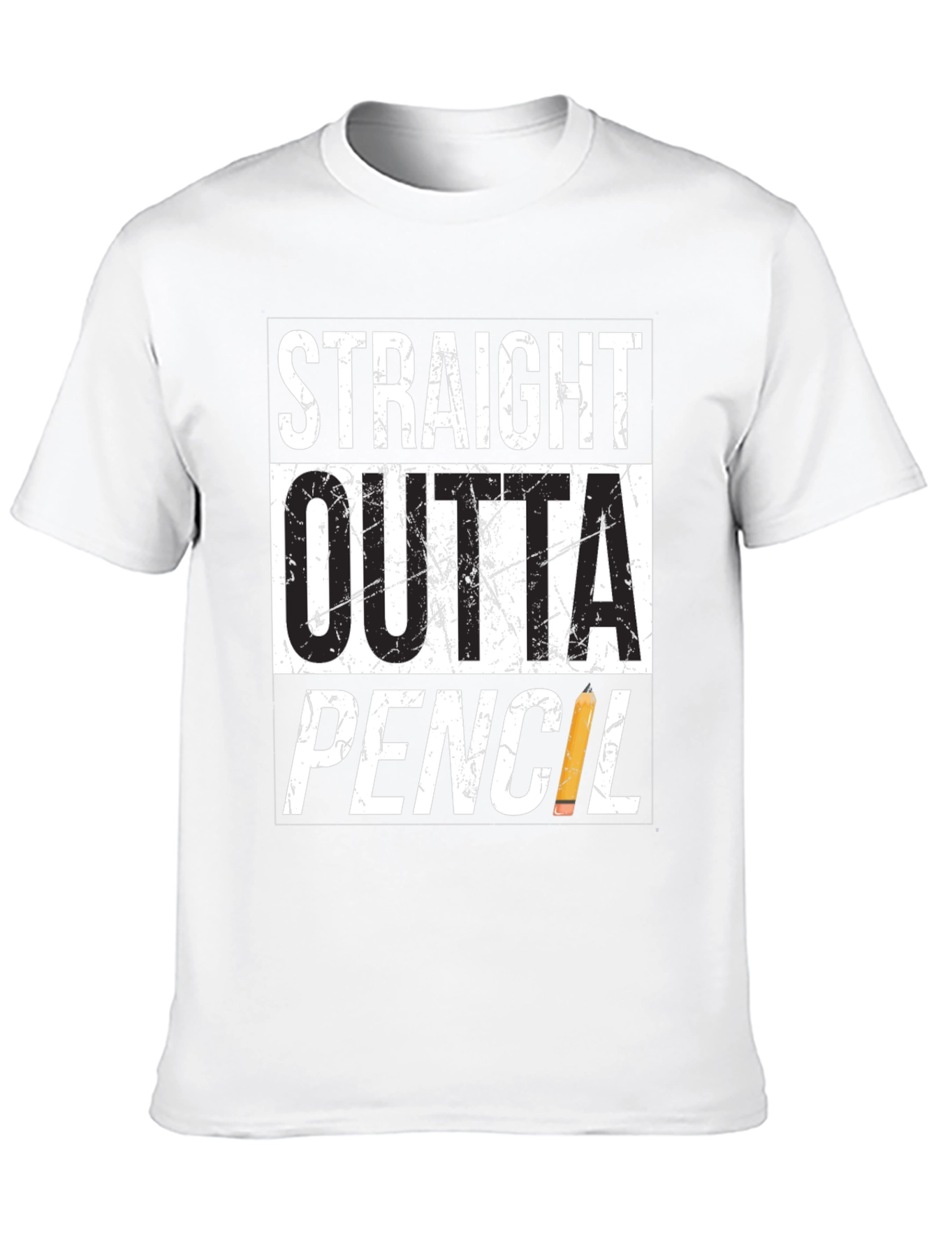 Straight Outta Pencil T-Shirt - Black Graphic Tee