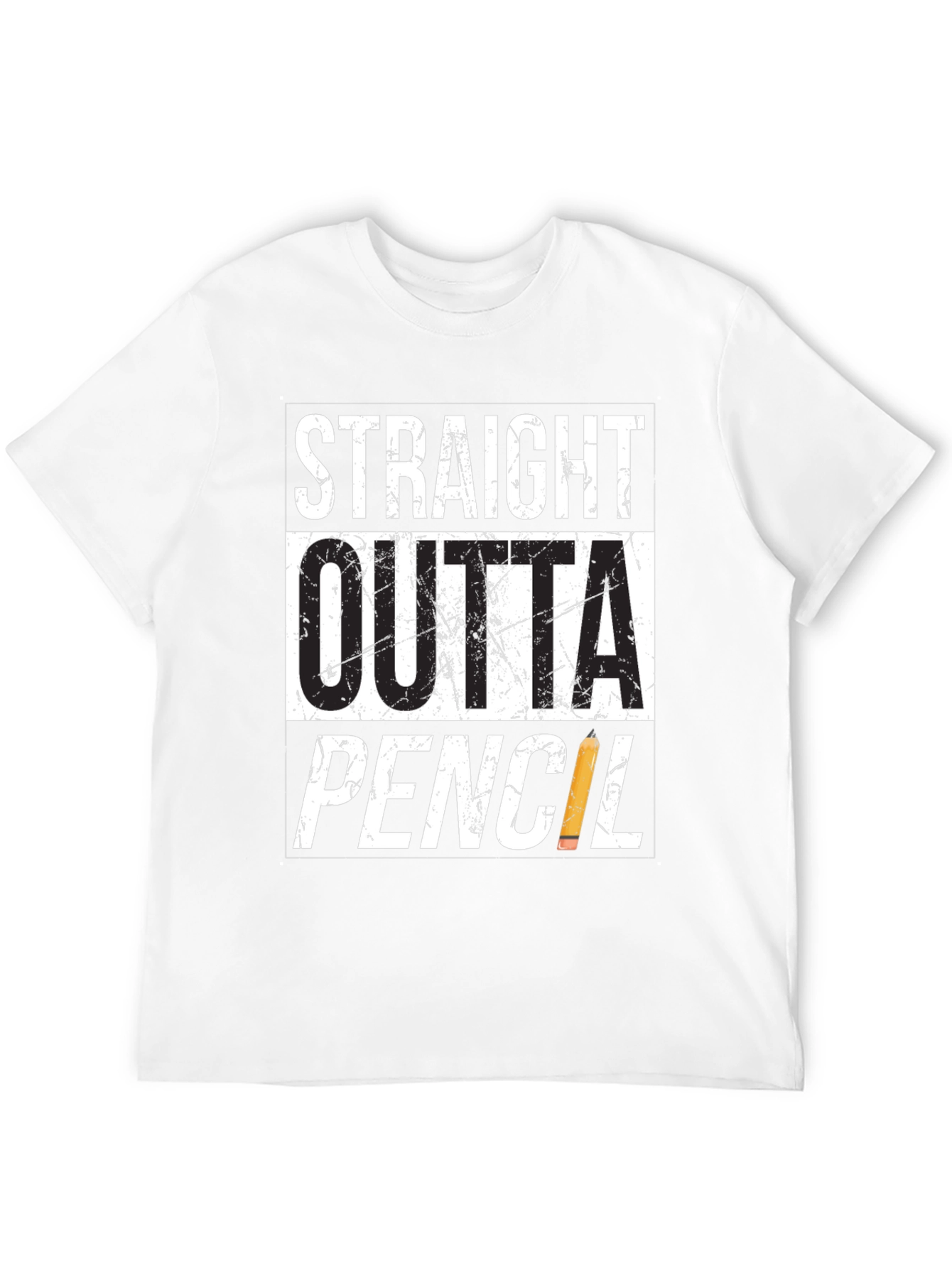 Straight Outta Pencil T-Shirt - Black Graphic Tee