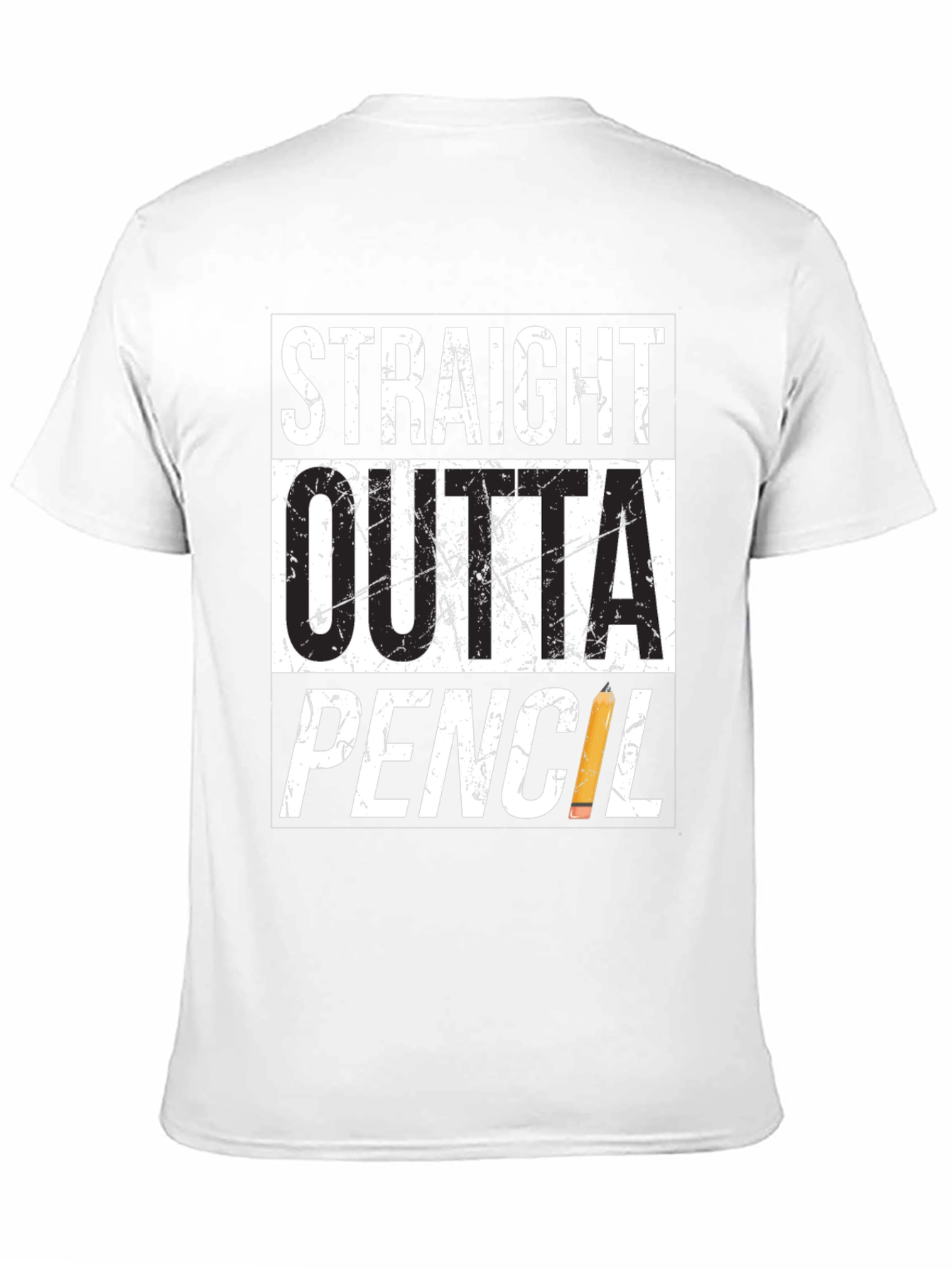 Straight Outta Pencil T-Shirt - Black Graphic Tee