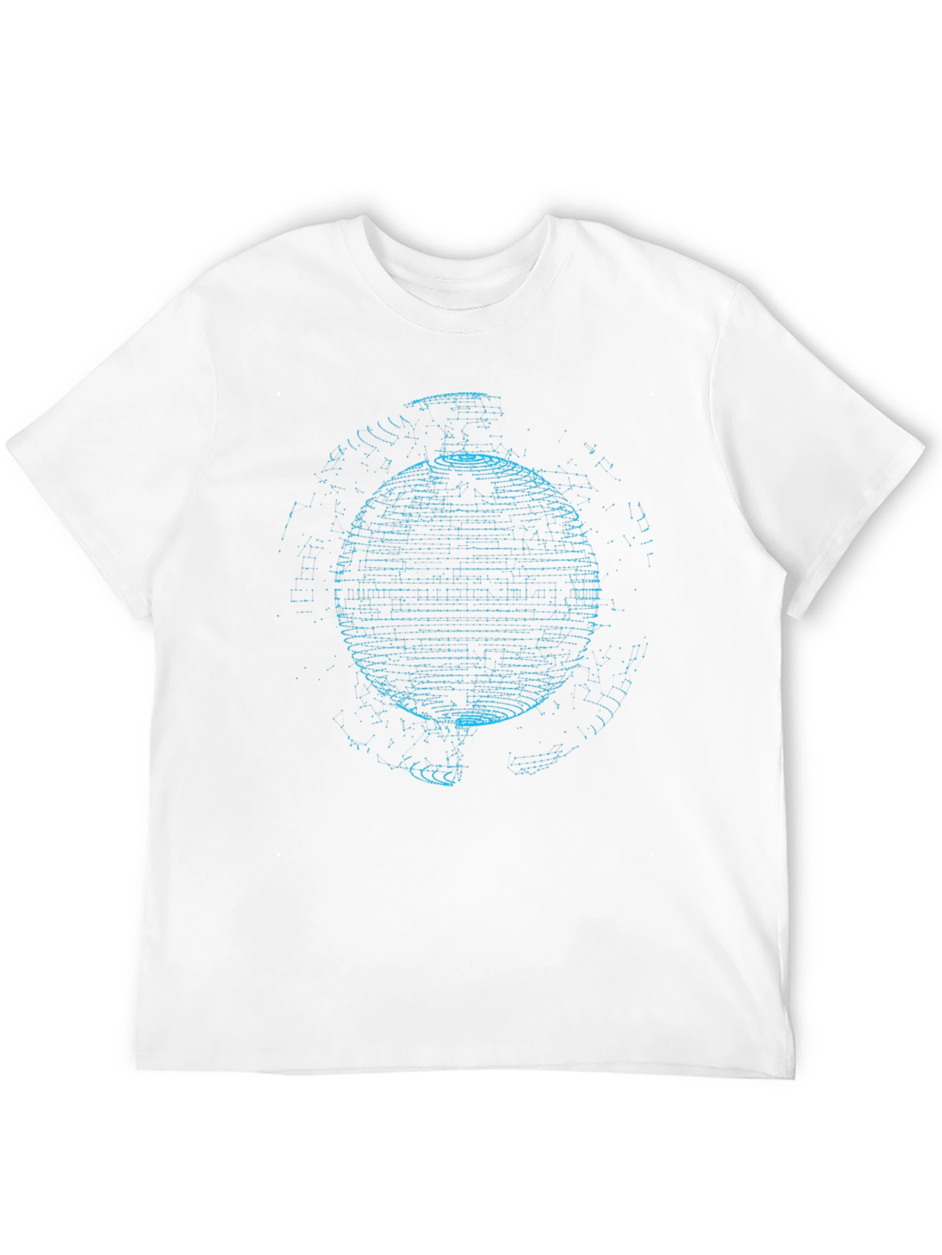 Abstract Sphere Graphic Black T-Shirt