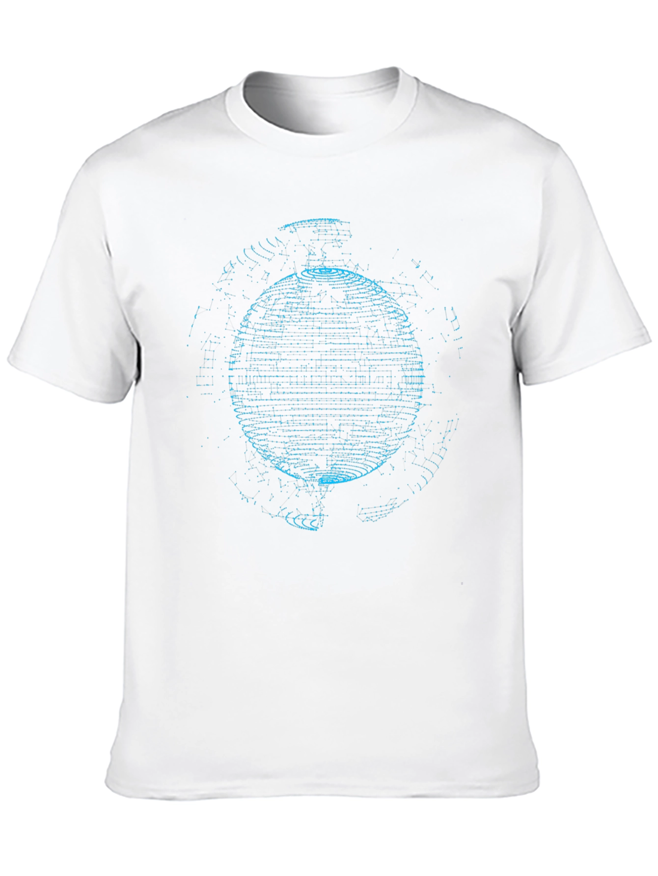 Abstract Sphere Graphic Black T-Shirt