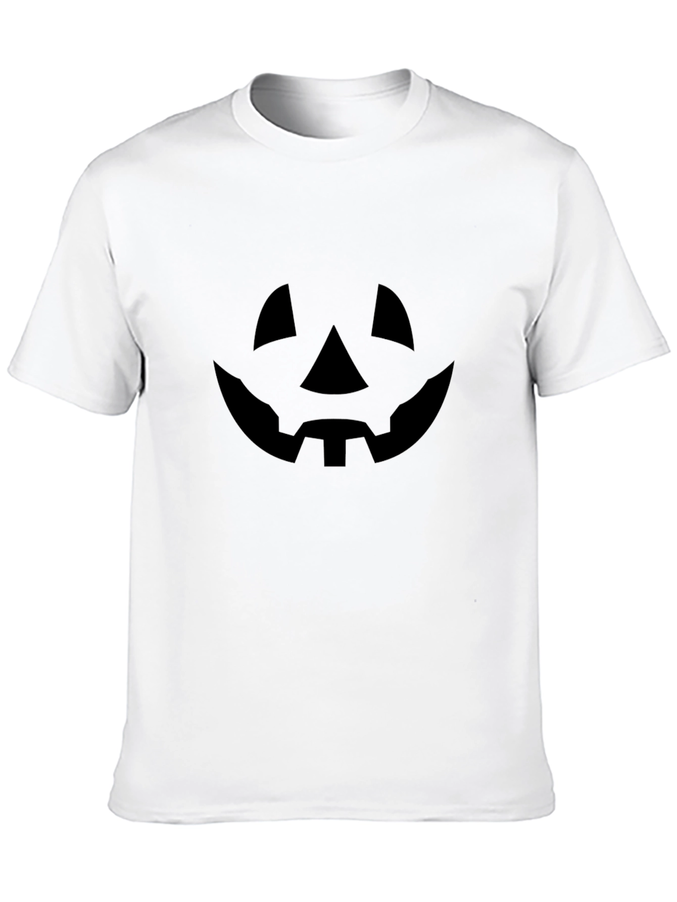 Spooky Pumpkin Face Black T-Shirt Halloween Tee