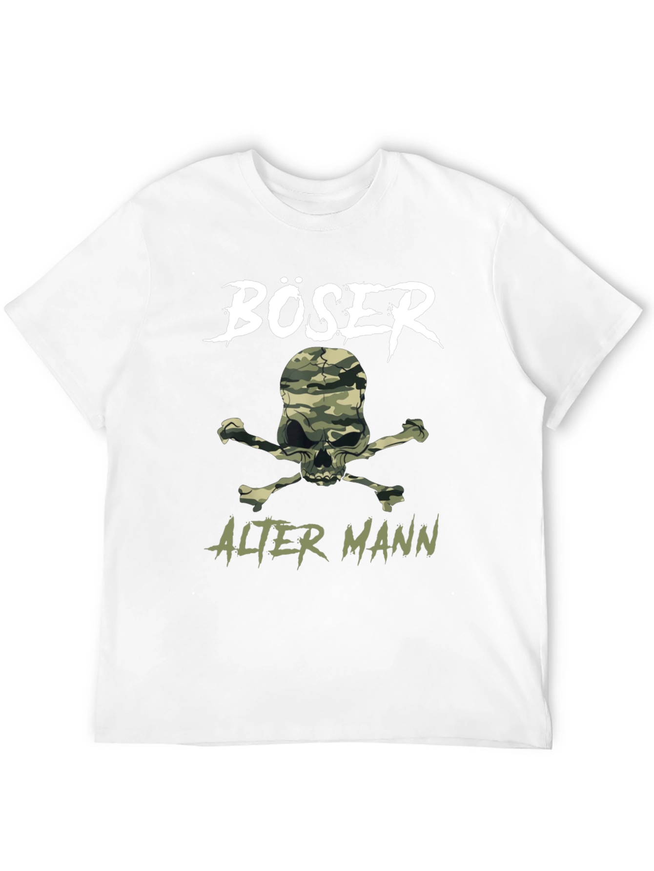 BÖSER Alter Mann T-Shirt - Camo Skull