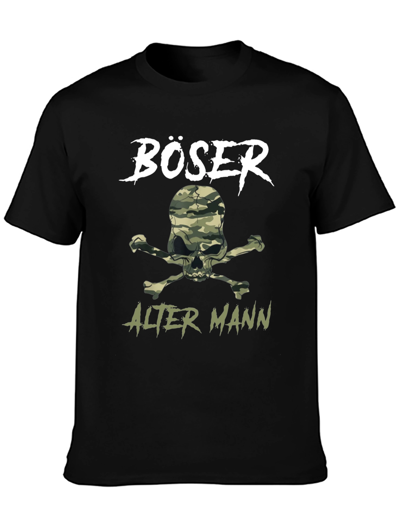 BÖSER Alter Mann T-Shirt - Camo Skull