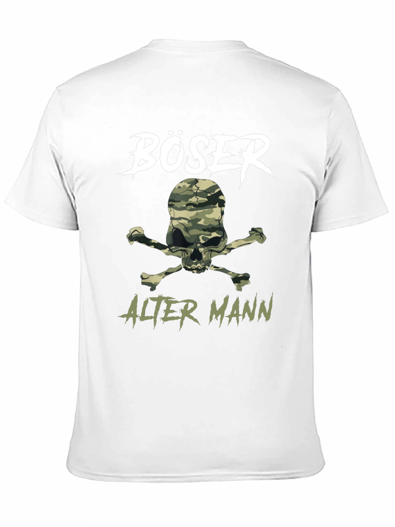BÖSER Alter Mann T-Shirt - Camo Skull
