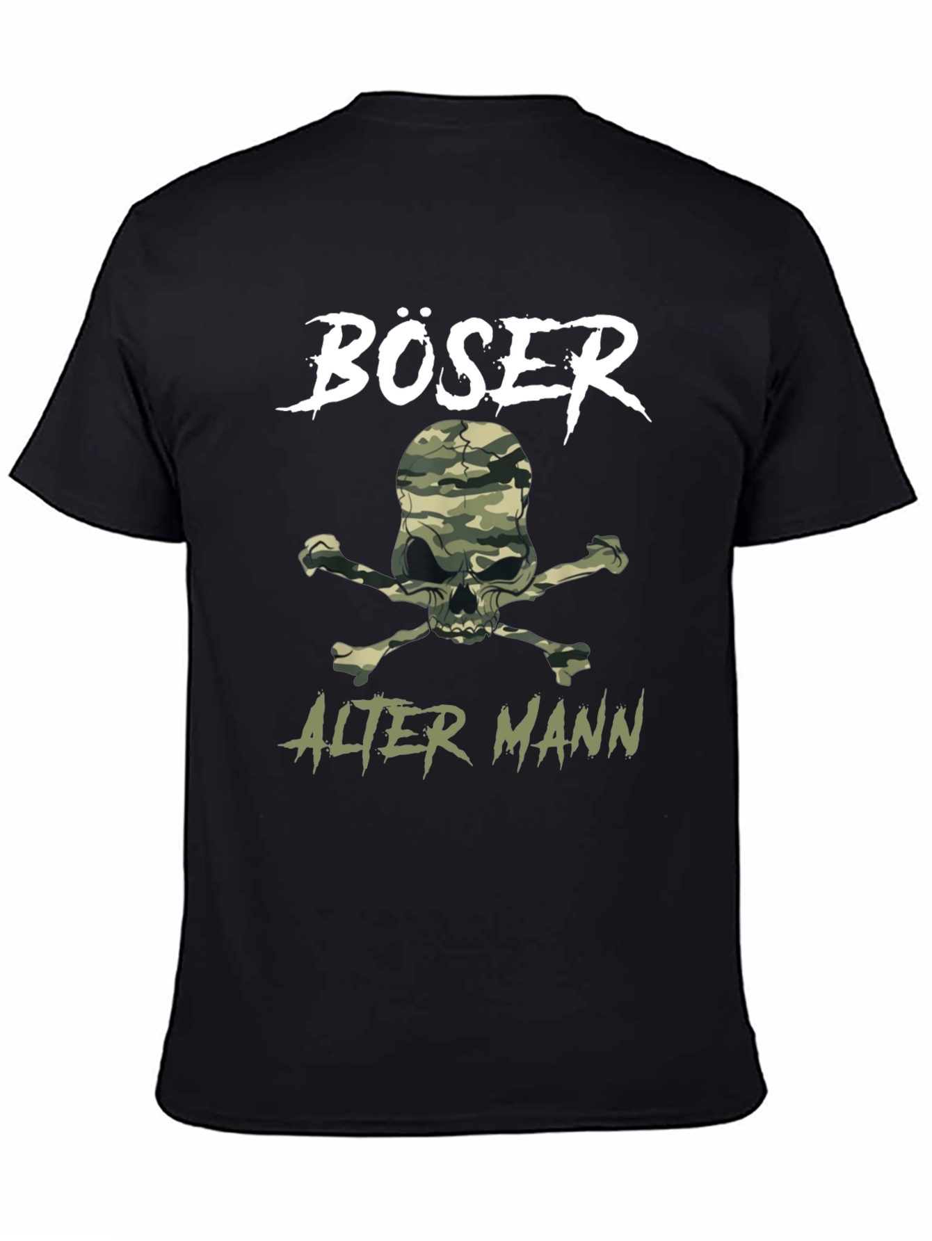 BÖSER Alter Mann T-Shirt - Camo Skull