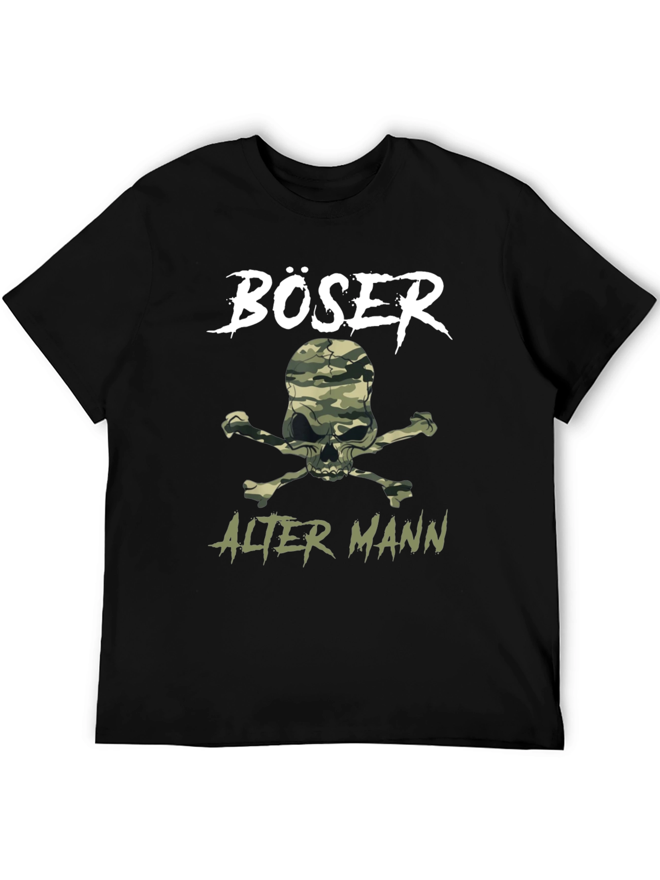 BÖSER Alter Mann T-Shirt - Camo Skull