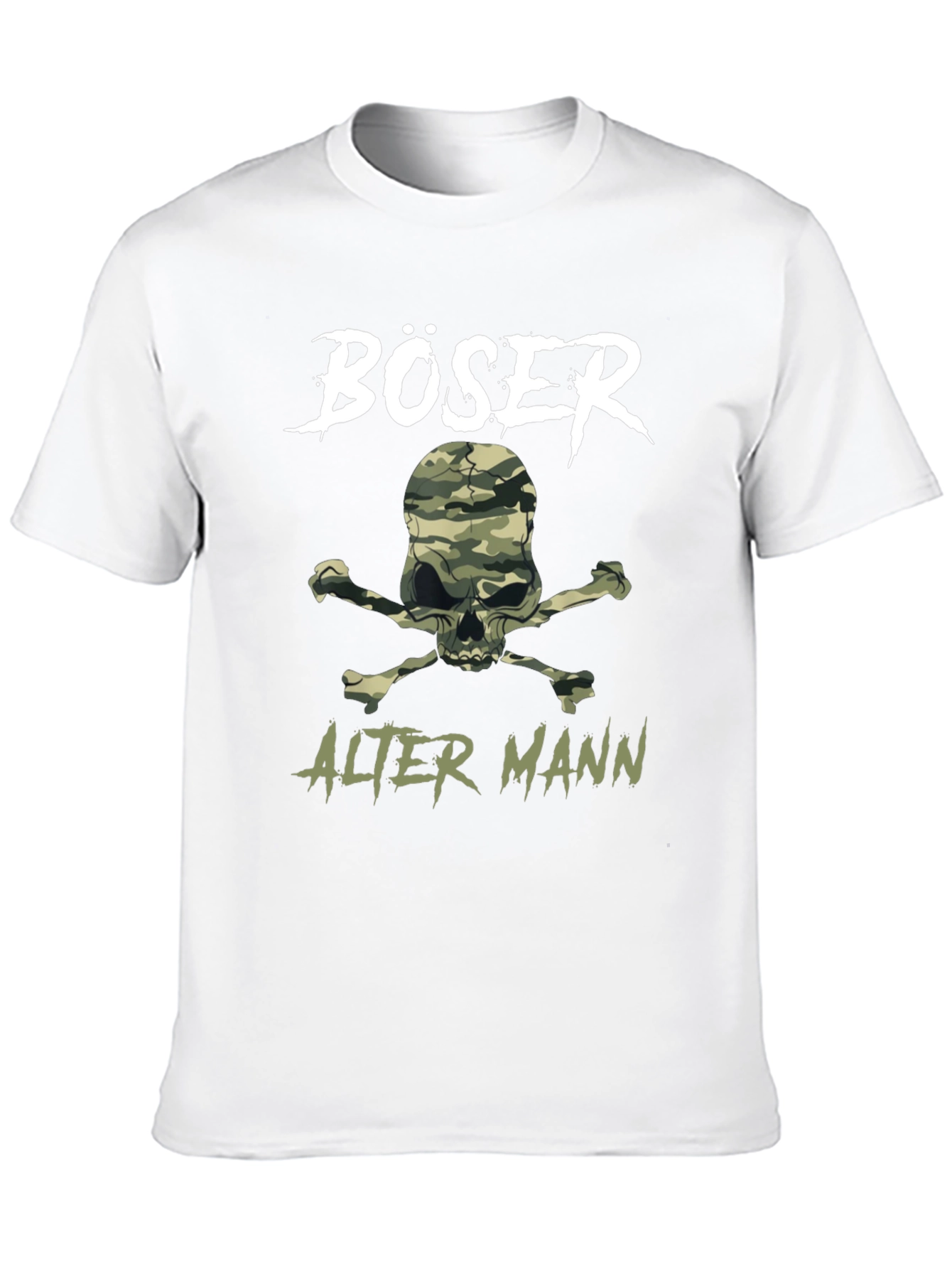 BÖSER Alter Mann T-Shirt - Camo Skull