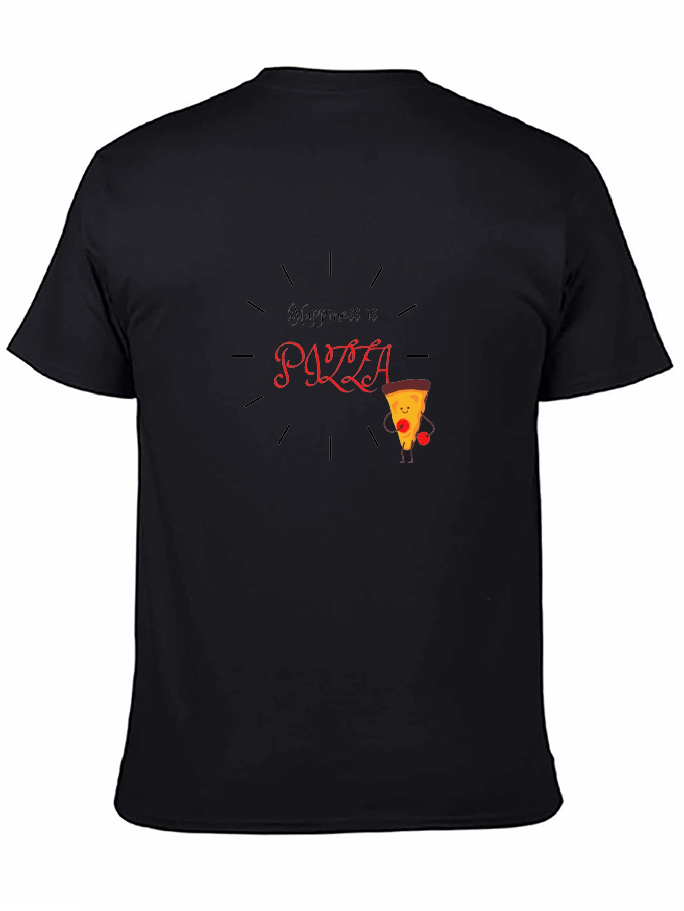 Happiness is Pizza T-Shirt - Fun Graphic Tee