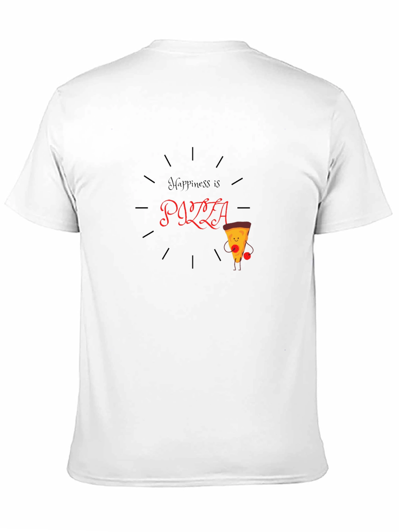 Happiness is Pizza T-Shirt - Fun Graphic Tee