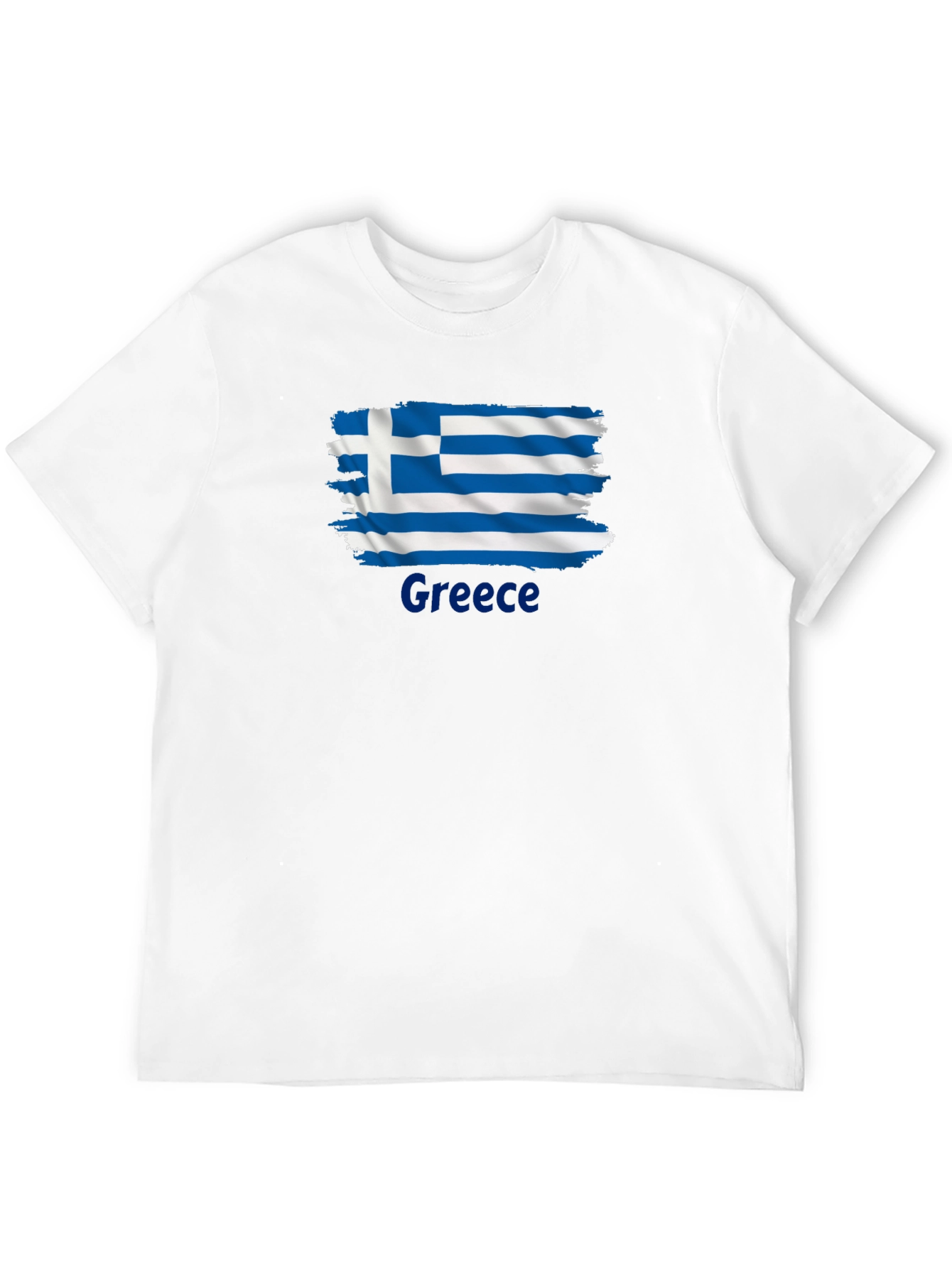 Greece Flag T-Shirt - Mens Black Tee