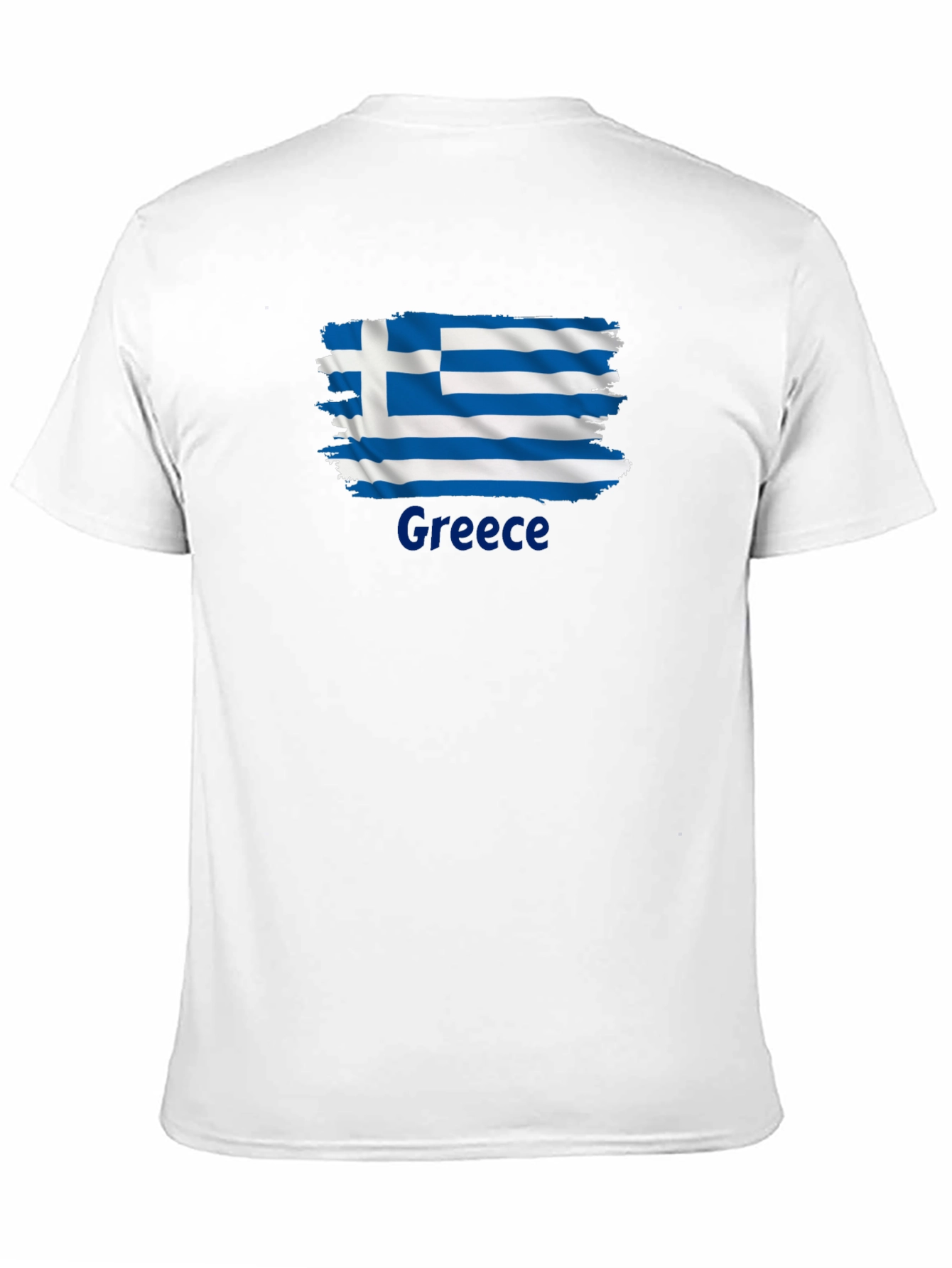 Greece Flag T-Shirt - Mens Black Tee