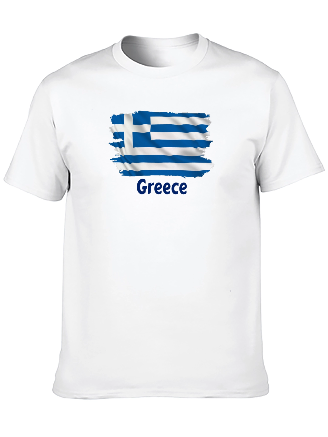 Greece Flag T-Shirt - Mens Black Tee