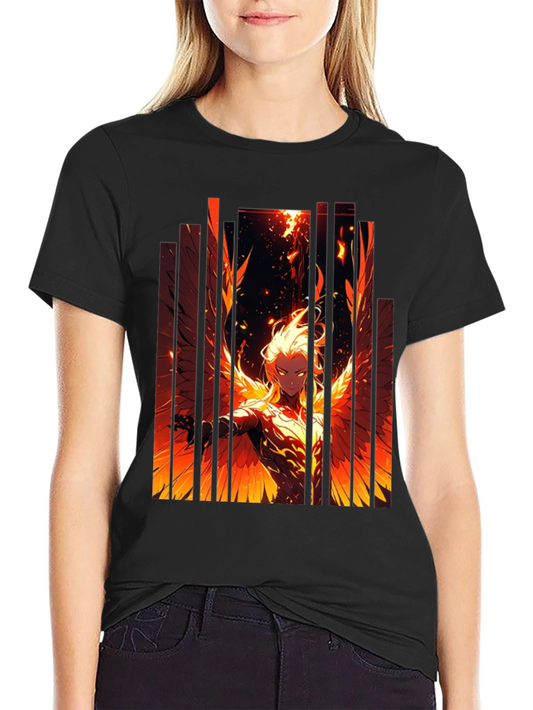 Phoenix Fire Graphic Black T-Shirt