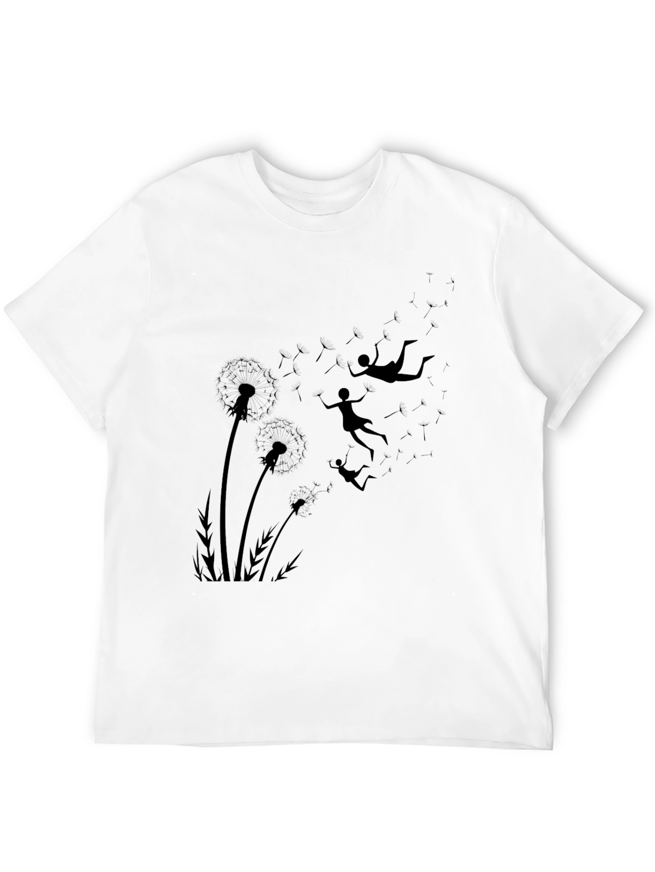 Dandelion Dreams Tee - Whimsical Black T-Shirt