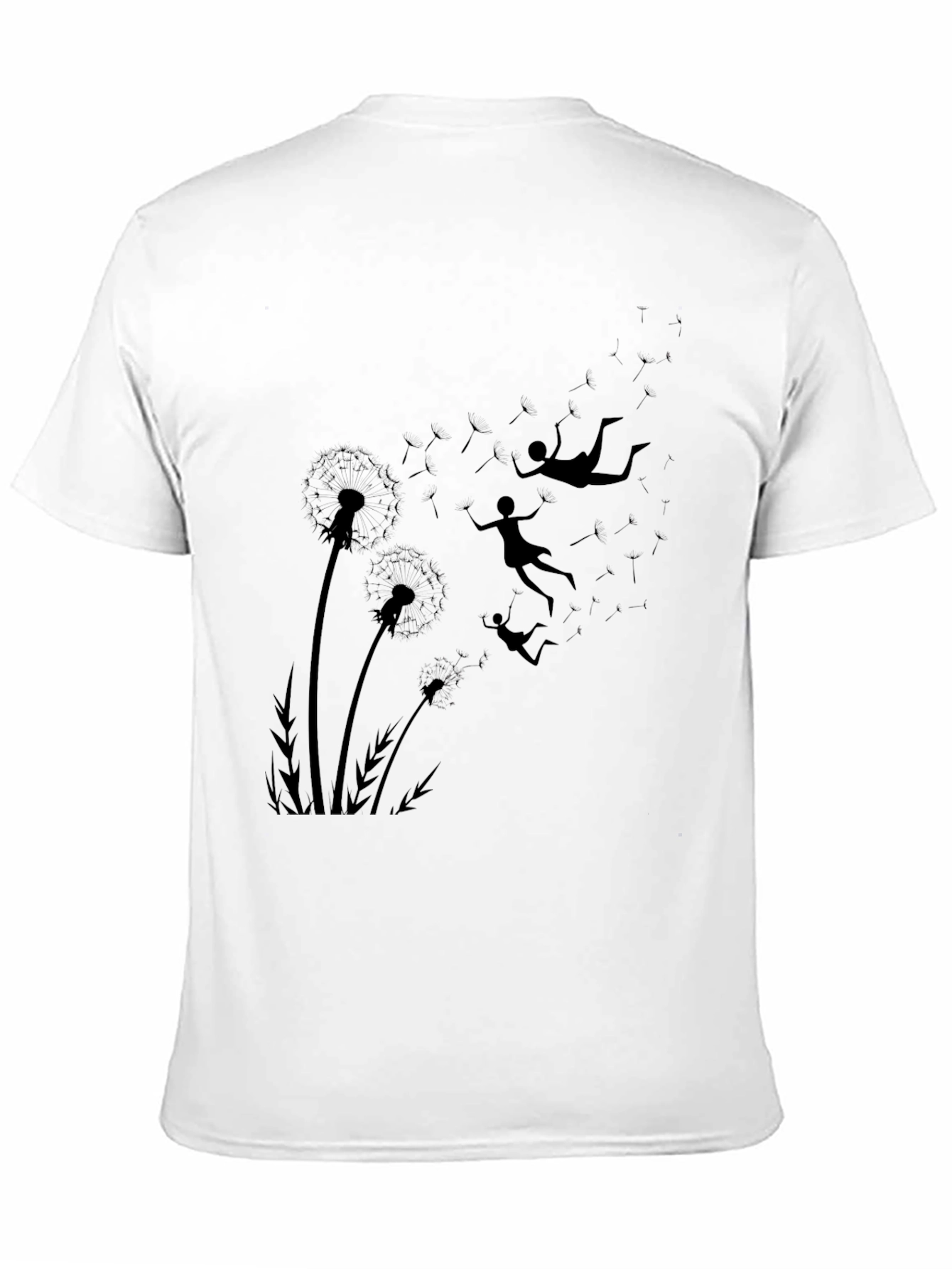 Dandelion Dreams Tee - Whimsical Black T-Shirt