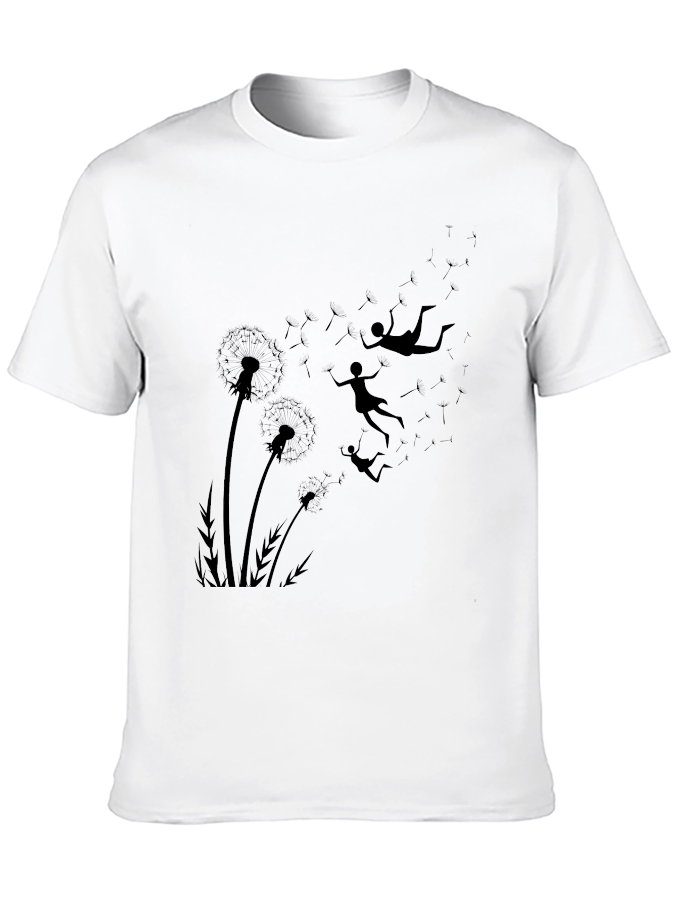 Dandelion Dreams Tee - Whimsical Black T-Shirt