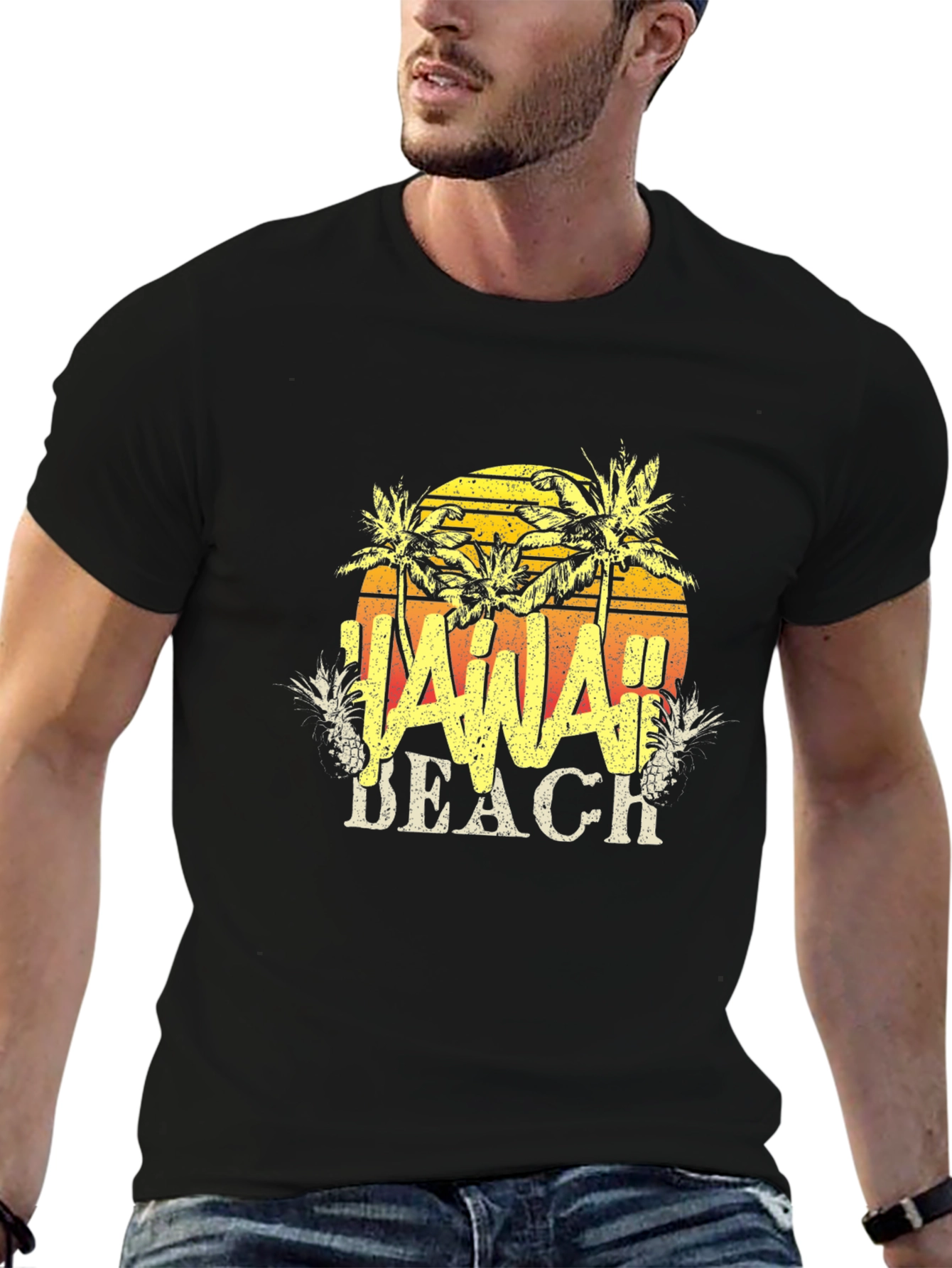 Hawaii Beach T-Shirt - Tropical Design