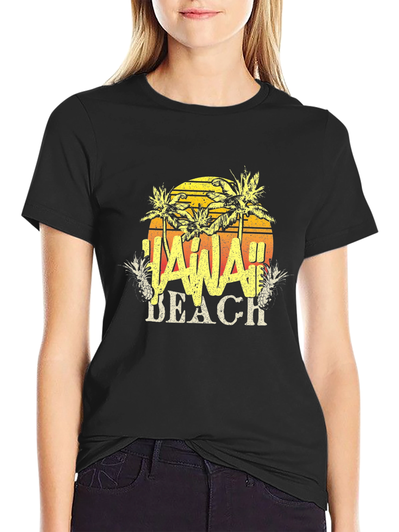 Hawaii Beach T-Shirt - Tropical Design