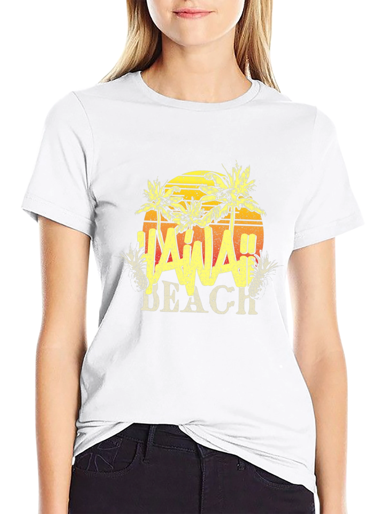 Hawaii Beach T-Shirt - Tropical Design