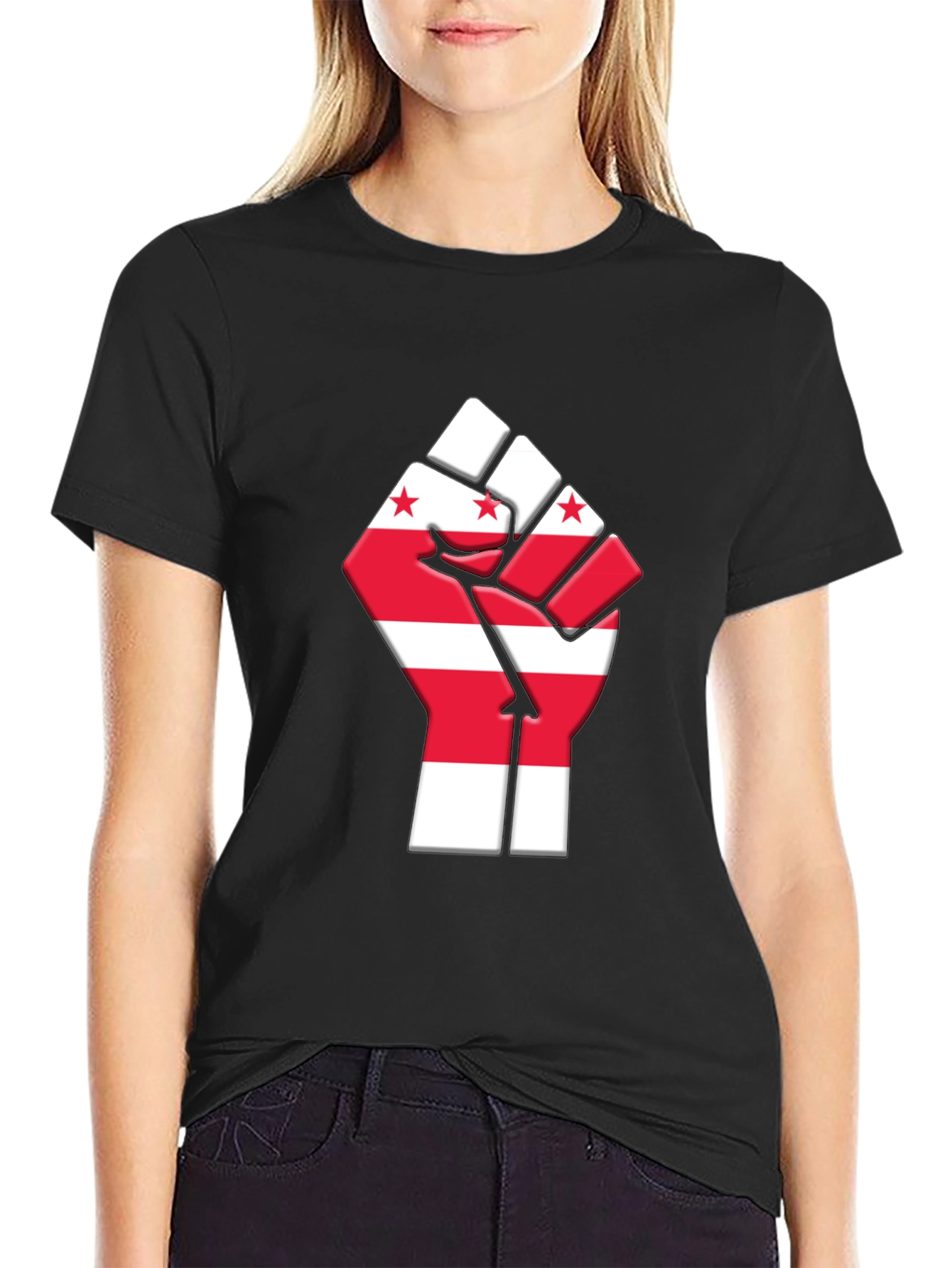 DC Flag Fist T-Shirt - Patriotic Pride