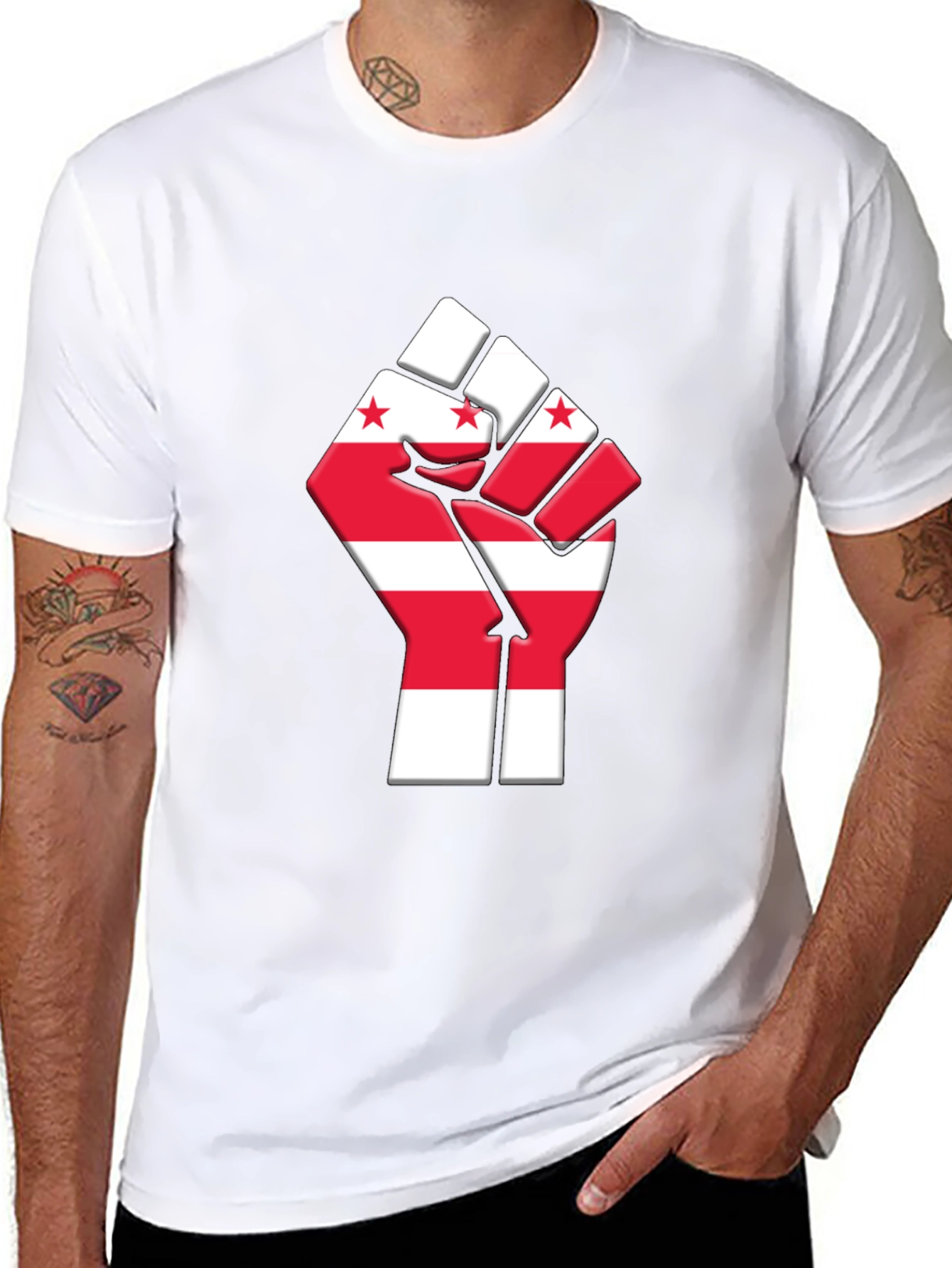 DC Flag Fist T-Shirt - Patriotic Pride