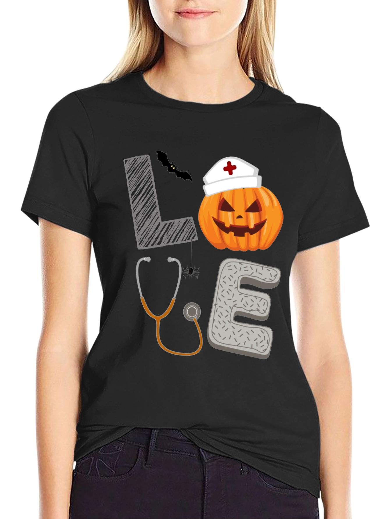 Nurse Halloween Pumpkin T-Shirt